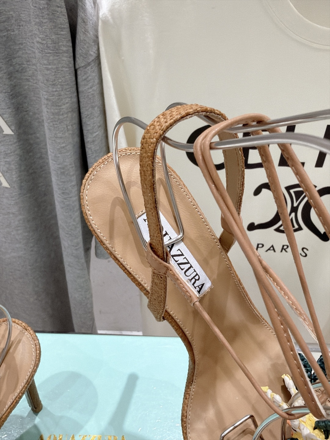 高版本出厂  「ᴀqᴜᴀᴢᴢᴜʀᴀ」AQUAZZURA/菠萝F072 2026ss新款海洋风编织配饰高跟鞋凉鞋 ____