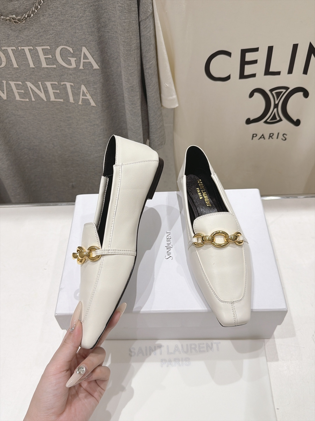 高版本出厂 SAINT LAURENT*圣罗兰F061 ysl 26ss全新走秀款玛丽珍平底鞋单鞋~可踩后跟 唯有YSL