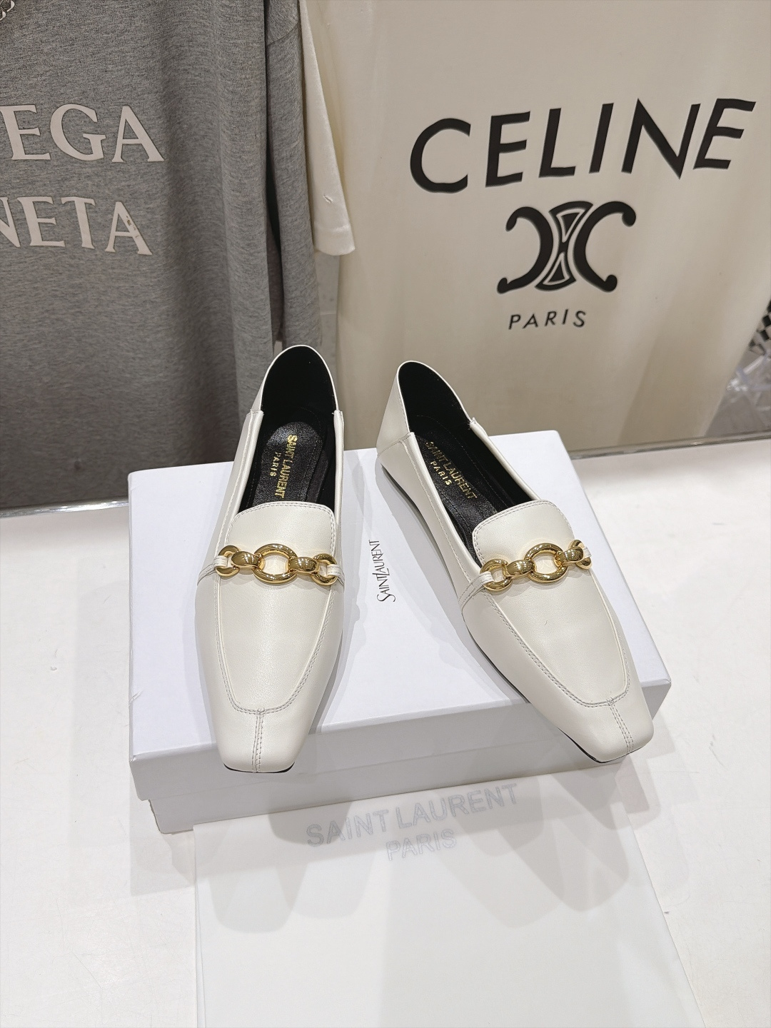 高版本出厂 SAINT LAURENT*圣罗兰F061 ysl 26ss全新走秀款玛丽珍平底鞋单鞋~可踩后跟 唯有YSL