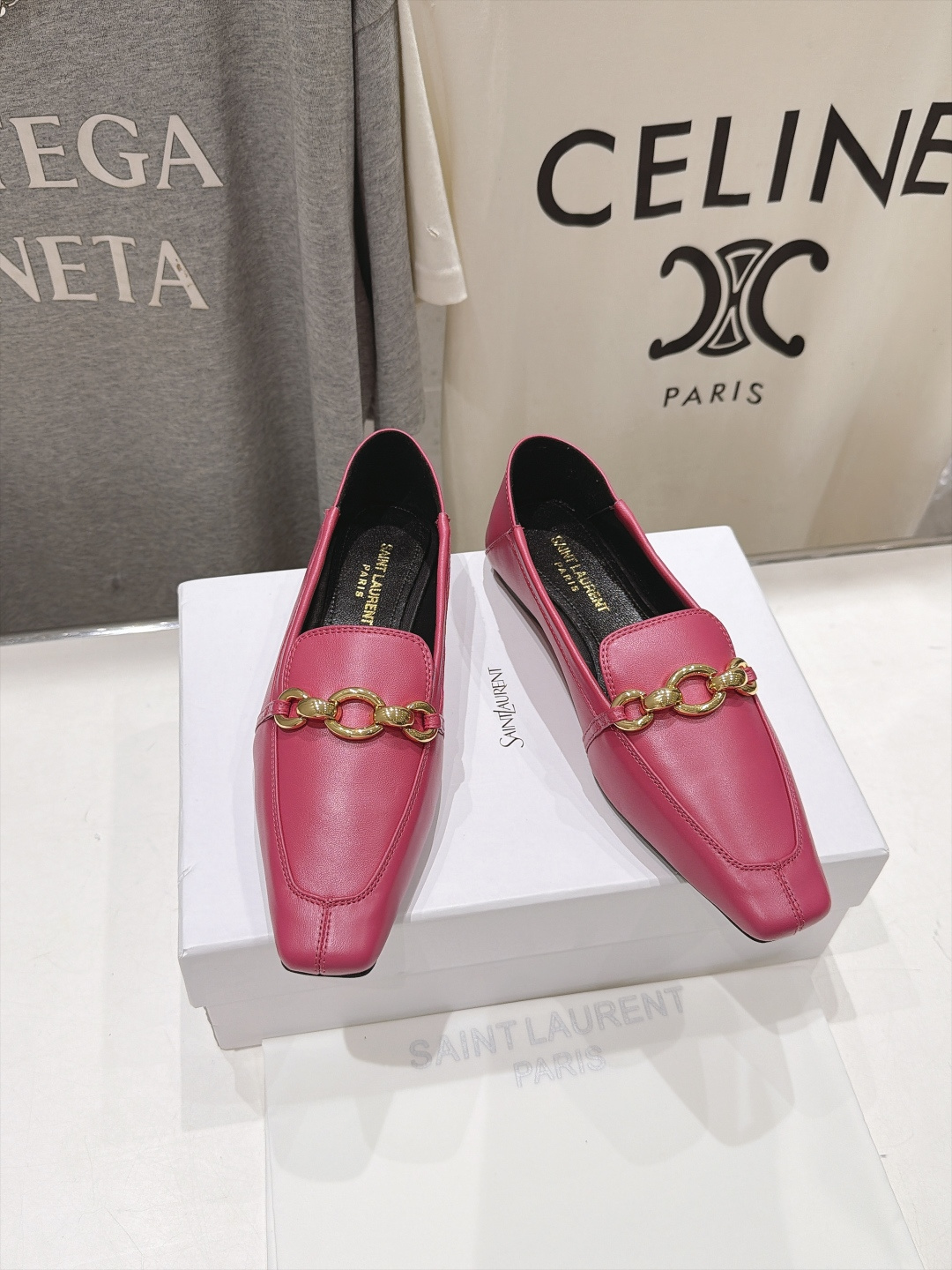高版本出厂  SAINT LAURENT*圣罗兰F061 ysl 26ss全新走秀款玛丽珍平底鞋单鞋~可踩后跟 唯有YS