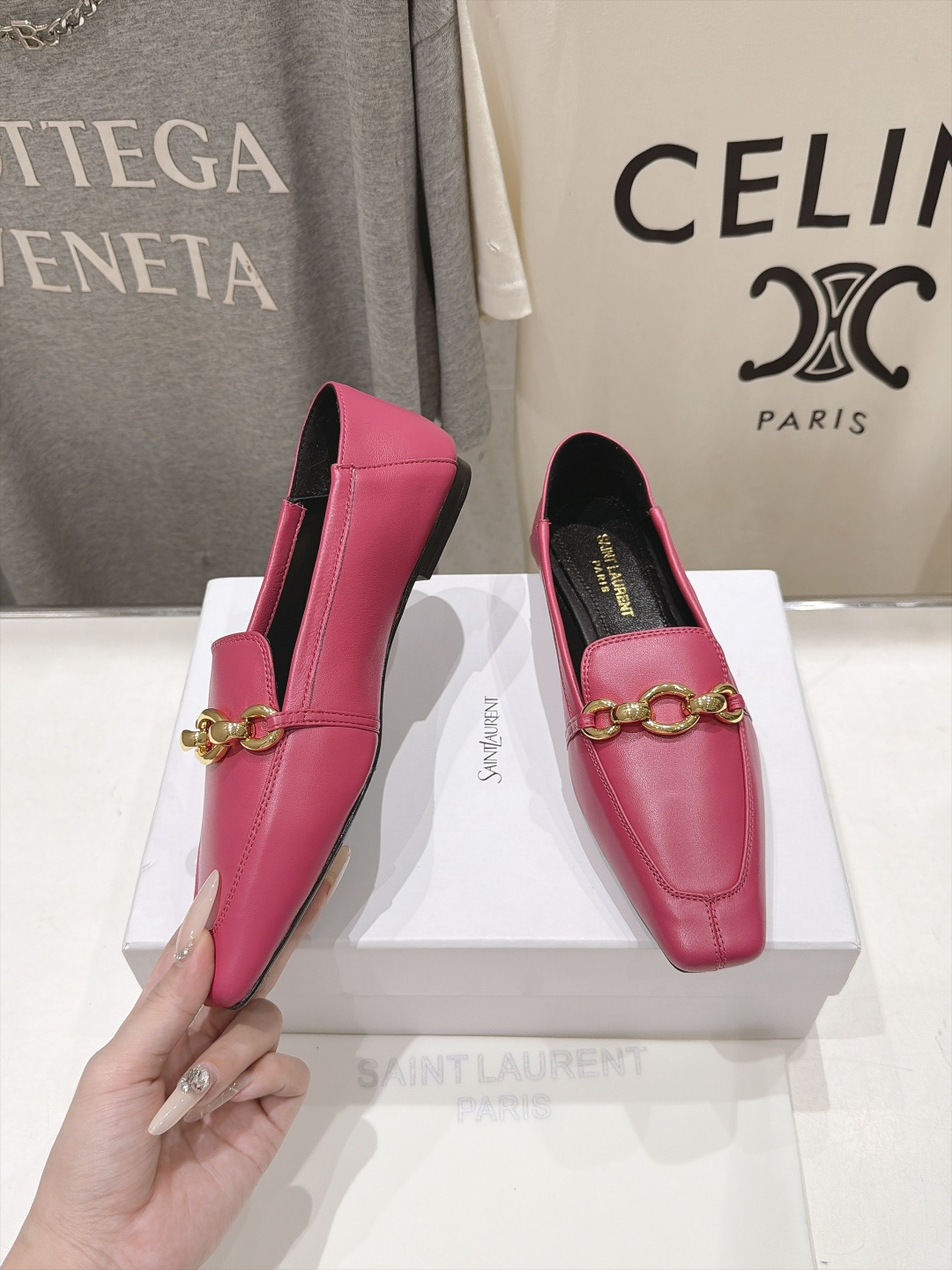 高版本出厂  SAINT LAURENT*圣罗兰F061 ysl 26ss全新走秀款玛丽珍平底鞋单鞋~可踩后跟 唯有YS