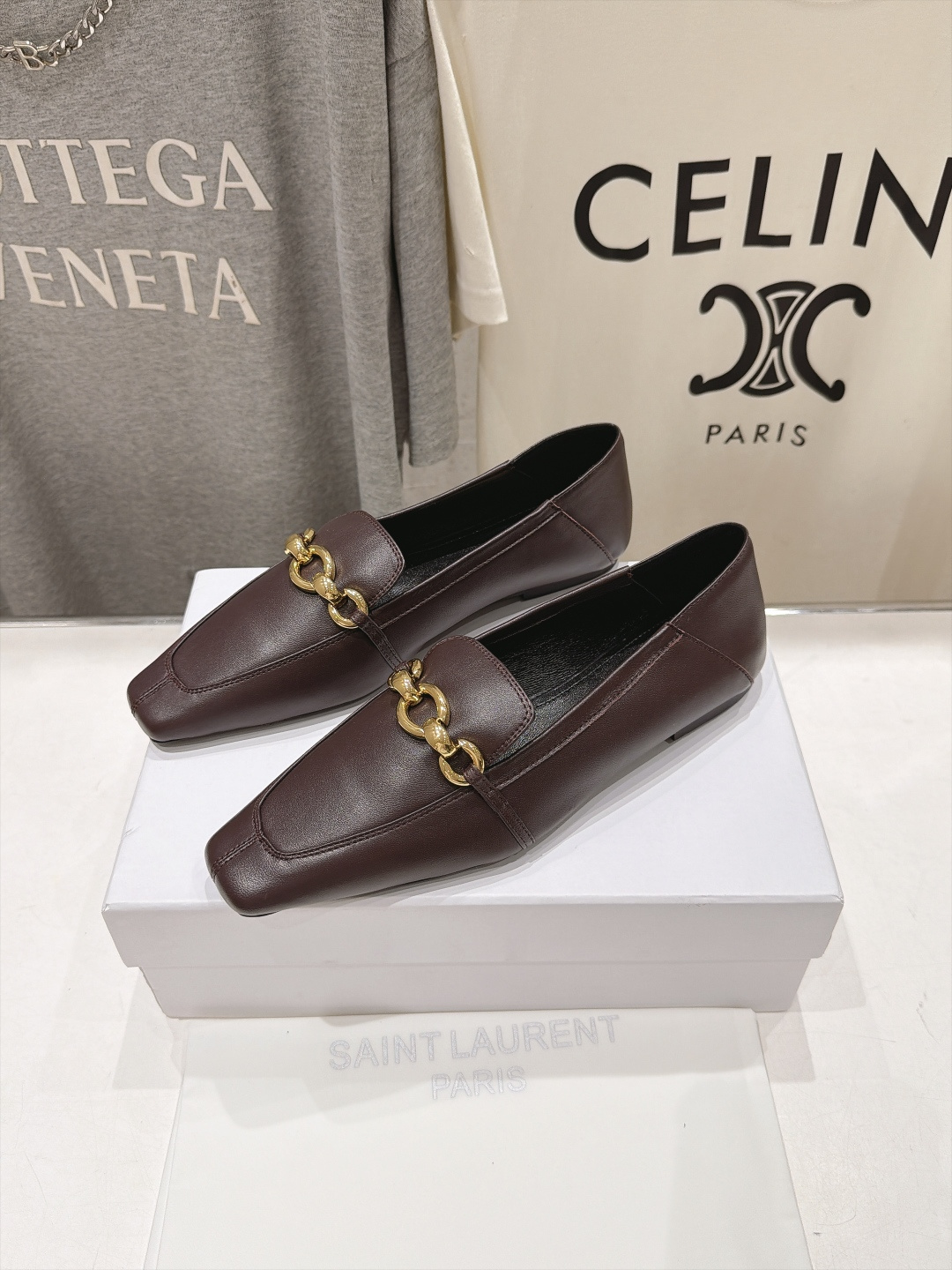 高版本出厂  SAINT LAURENT*圣罗兰F061 ysl 26ss全新走秀款玛丽珍平底鞋单鞋~可踩后跟 唯有YS