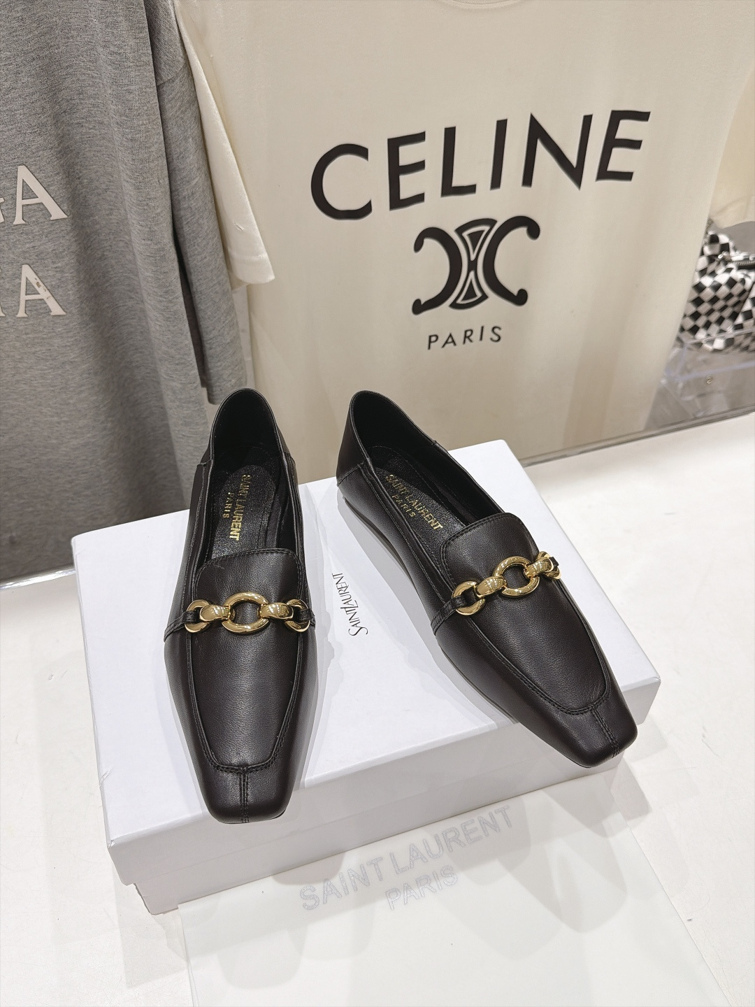 高版本出厂  SAINT LAURENT*圣罗兰F061 ysl 26ss全新走秀款玛丽珍平底鞋单鞋~可踩后跟 唯有YS