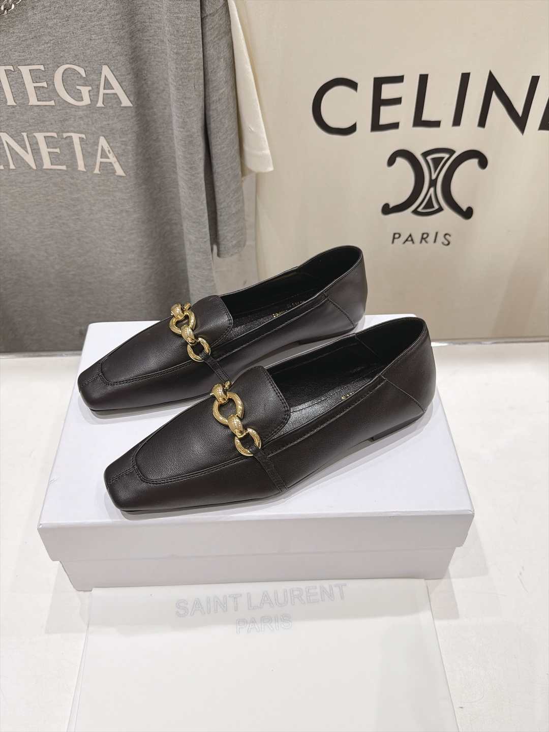 高版本出厂  SAINT LAURENT*圣罗兰F061 ysl 26ss全新走秀款玛丽珍平底鞋单鞋~可踩后跟 唯有YS
