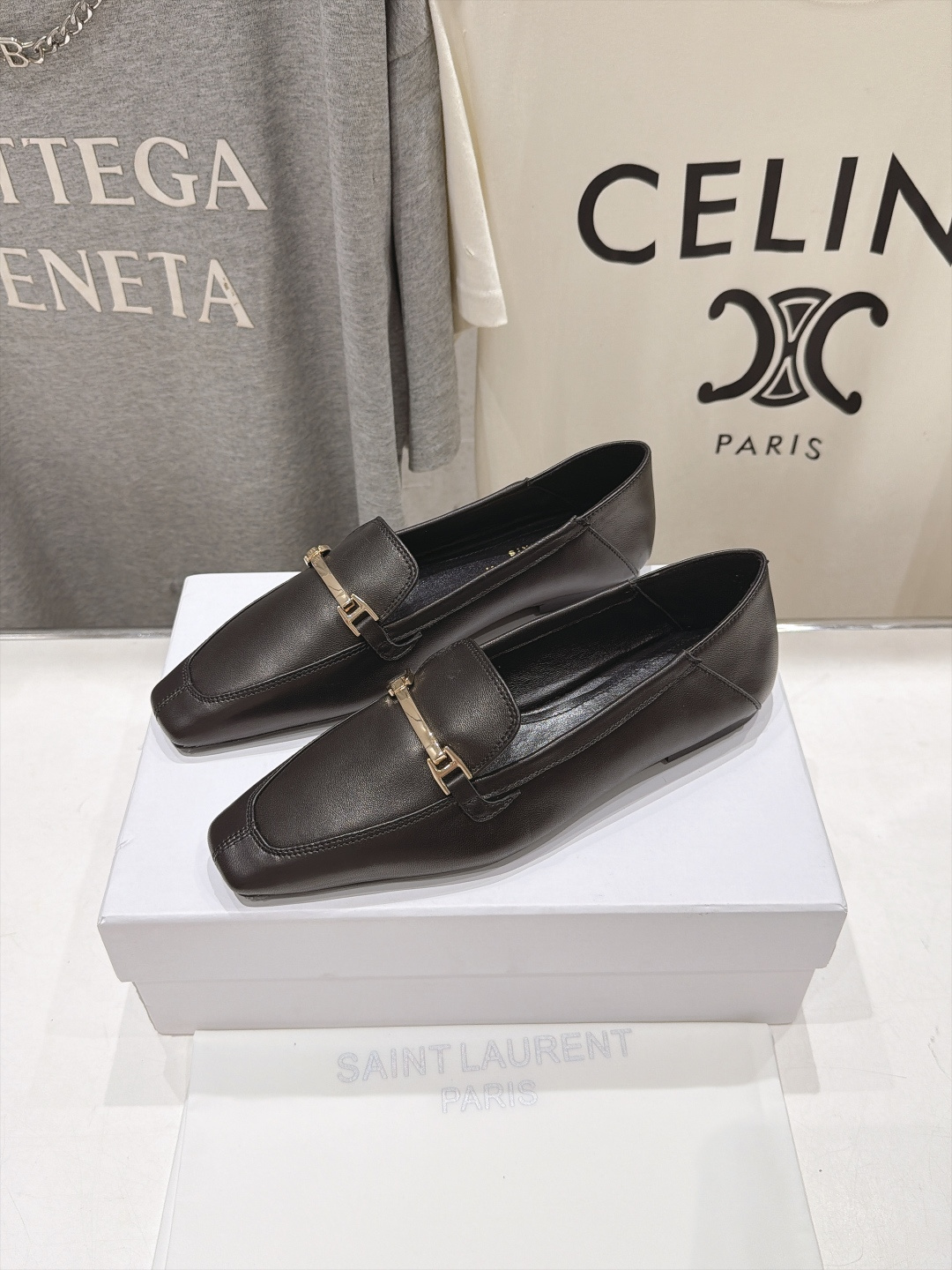 高版本出厂  SAINT LAURENT*圣罗兰F061 ysl 26ss全新走秀款玛丽珍平底鞋单鞋~可踩后跟 唯有YS