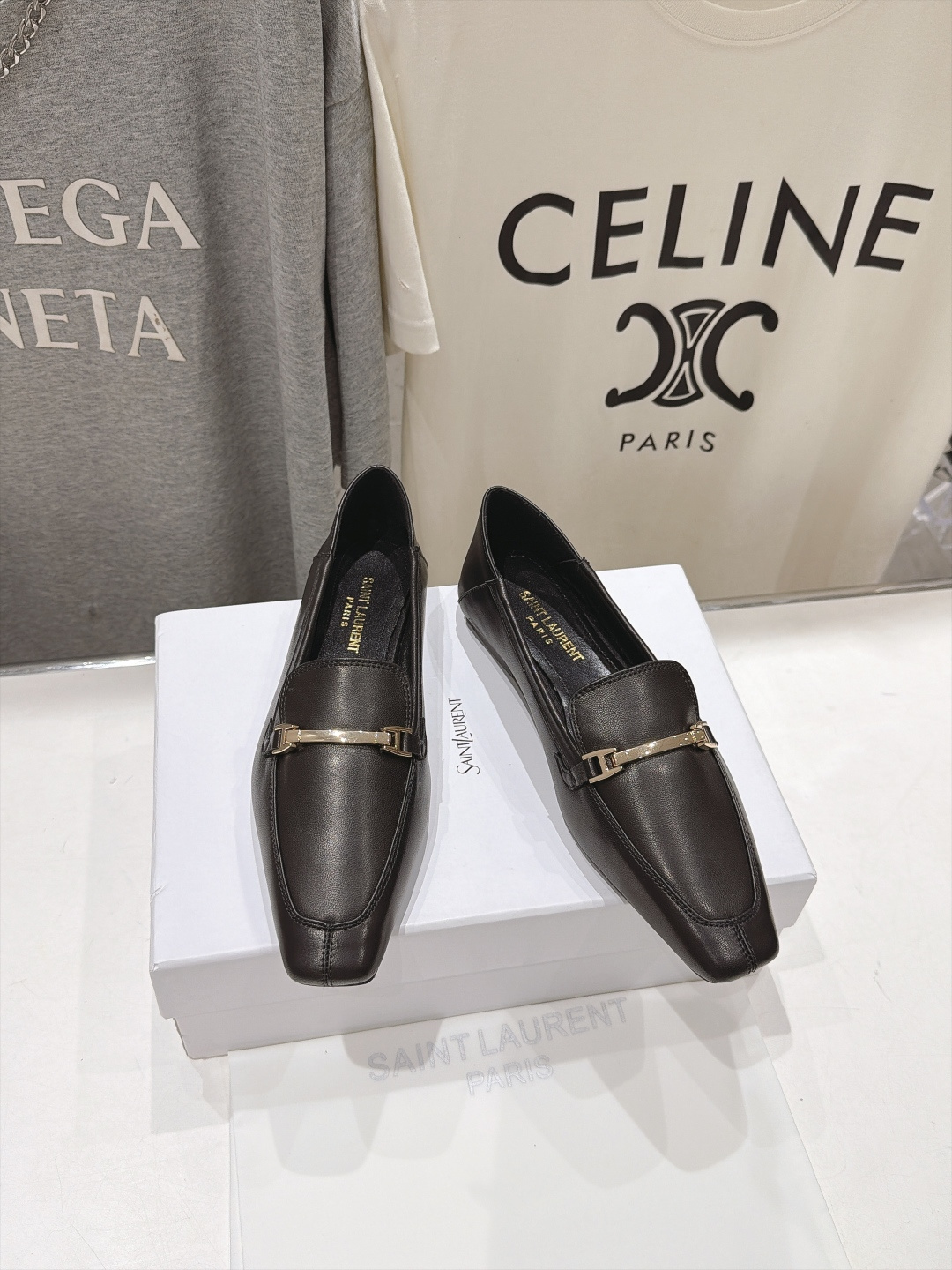 高版本出厂  SAINT LAURENT*圣罗兰F061 ysl 26ss全新走秀款玛丽珍平底鞋单鞋~可踩后跟 唯有YS
