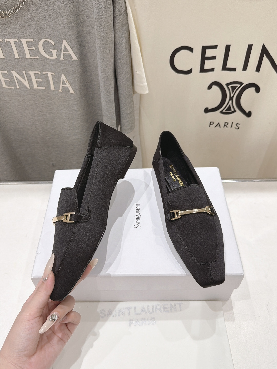 高版本出厂  SAINT LAURENT*圣罗兰F061 ysl 26ss全新走秀款玛丽珍平底鞋单鞋~可踩后跟 唯有YS