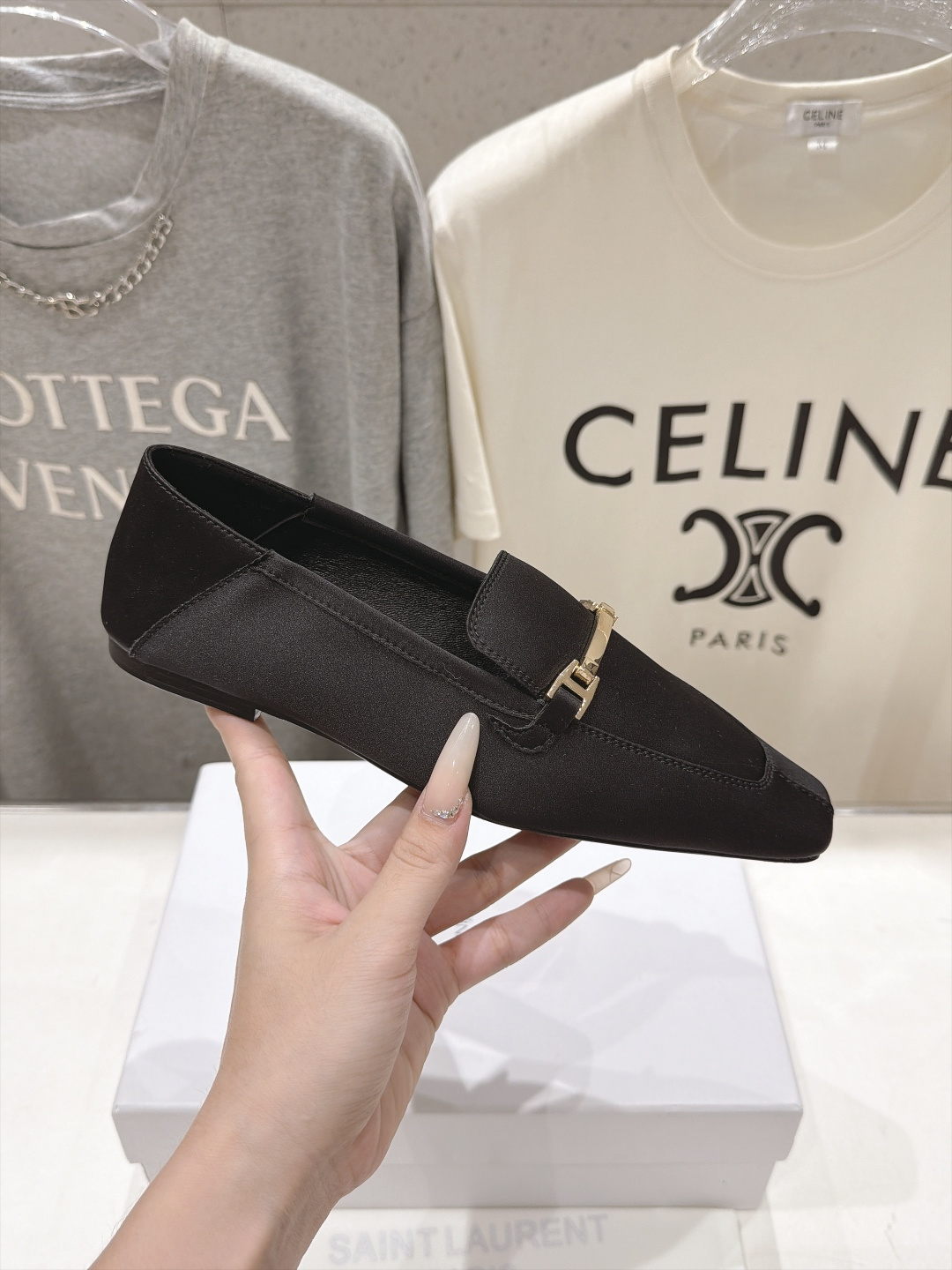 高版本出厂  SAINT LAURENT*圣罗兰F061 ysl 26ss全新走秀款玛丽珍平底鞋单鞋~可踩后跟 唯有YS