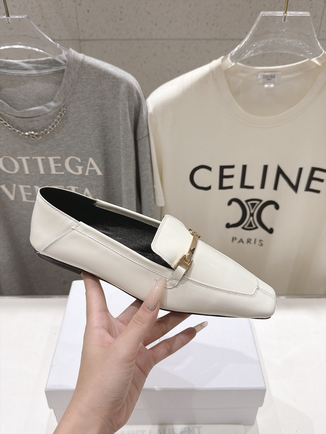 高版本出厂  SAINT LAURENT*圣罗兰F061 ysl 26ss全新走秀款玛丽珍平底鞋单鞋~可踩后跟 唯有YS