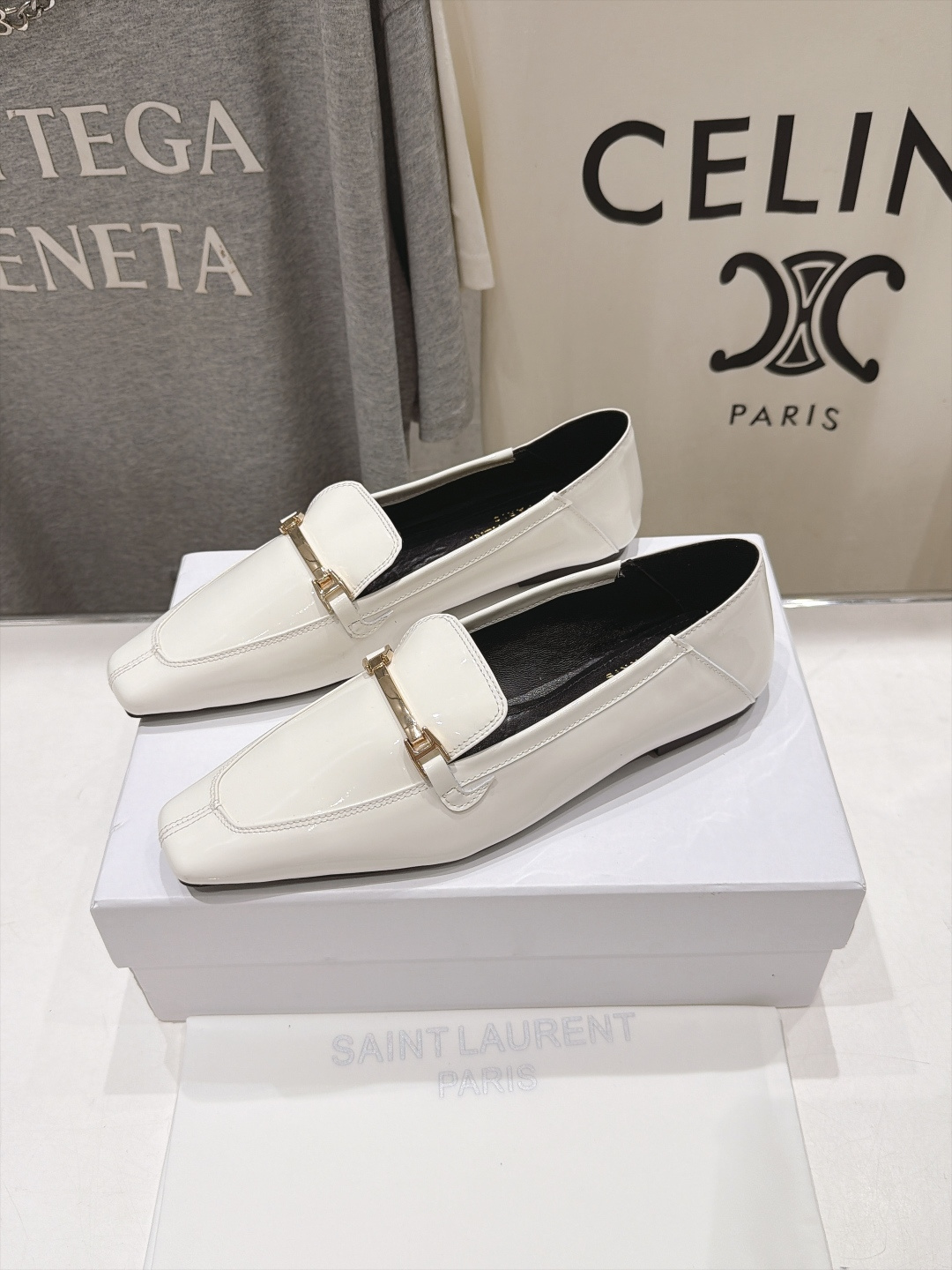 高版本出厂  SAINT LAURENT*圣罗兰F061 ysl 26ss全新走秀款玛丽珍平底鞋单鞋~可踩后跟 唯有YS