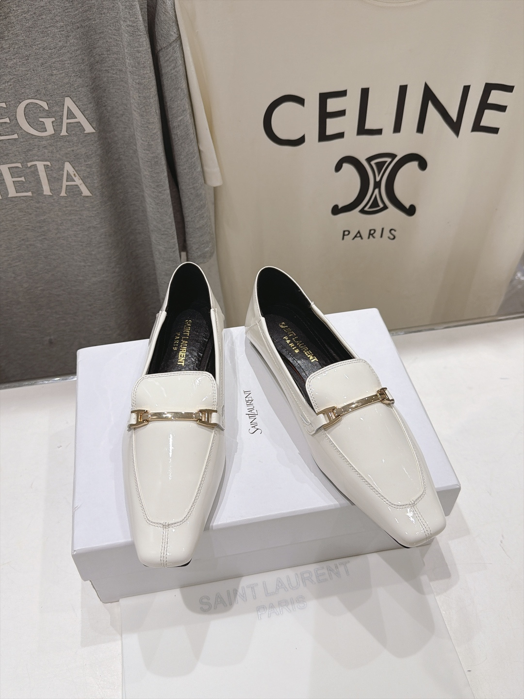 高版本出厂  SAINT LAURENT*圣罗兰F061 ysl 26ss全新走秀款玛丽珍平底鞋单鞋~可踩后跟 唯有YS