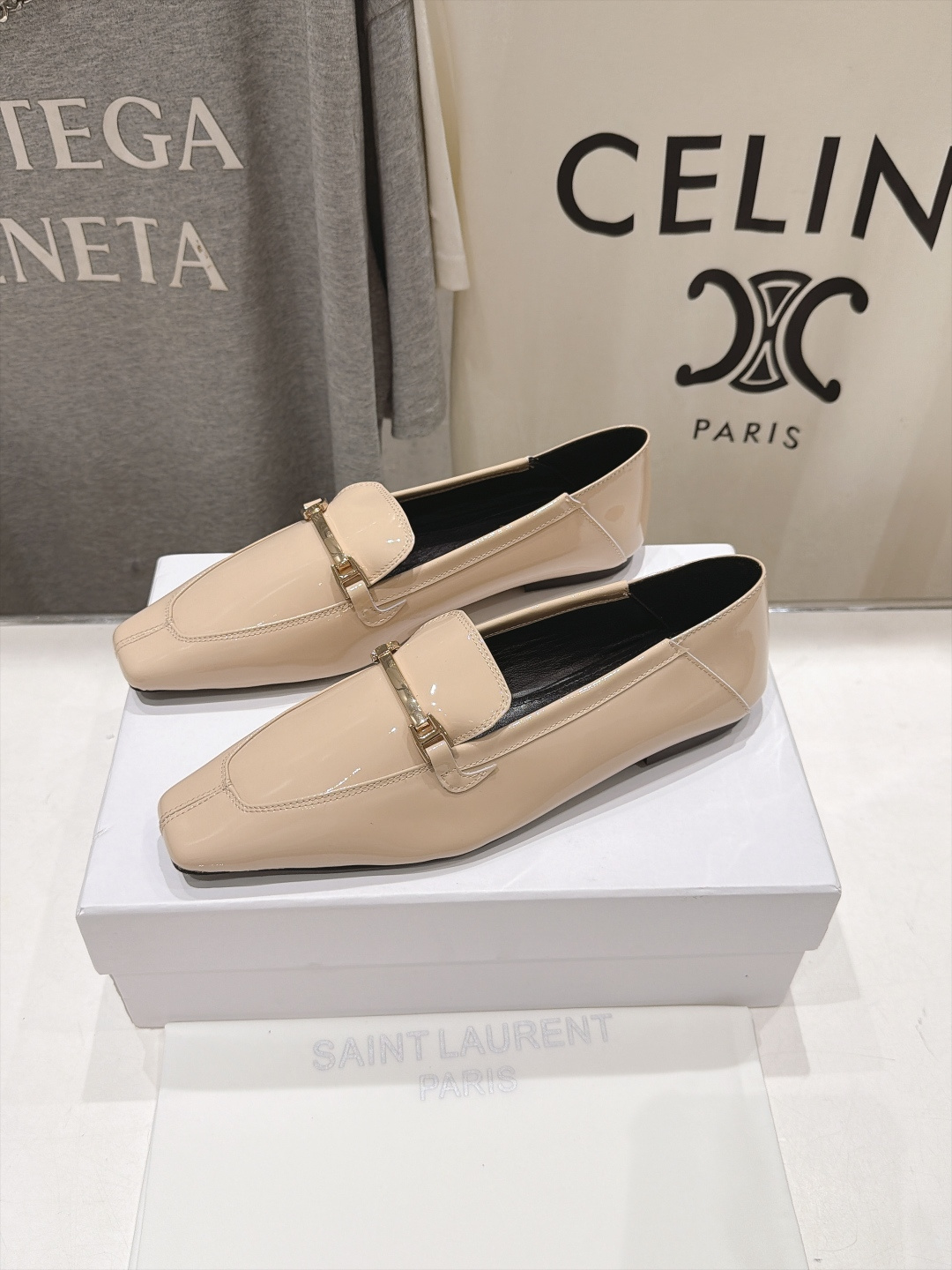 高版本出厂  SAINT LAURENT*圣罗兰F061 ysl 26ss全新走秀款玛丽珍平底鞋单鞋~可踩后跟 唯有YS