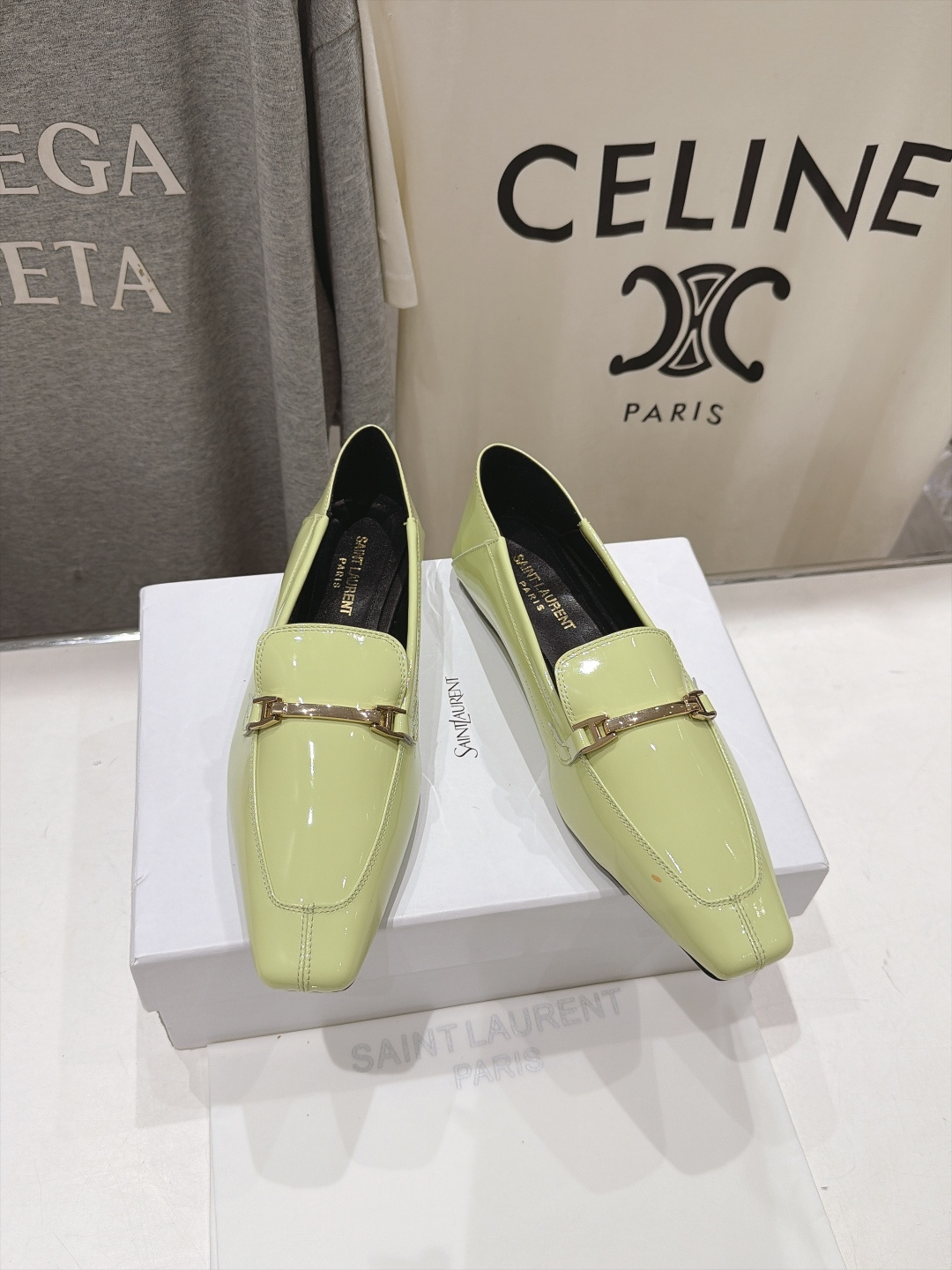 高版本出厂  SAINT LAURENT*圣罗兰F061 ysl 26ss全新走秀款玛丽珍平底鞋单鞋~可踩后跟 唯有YS