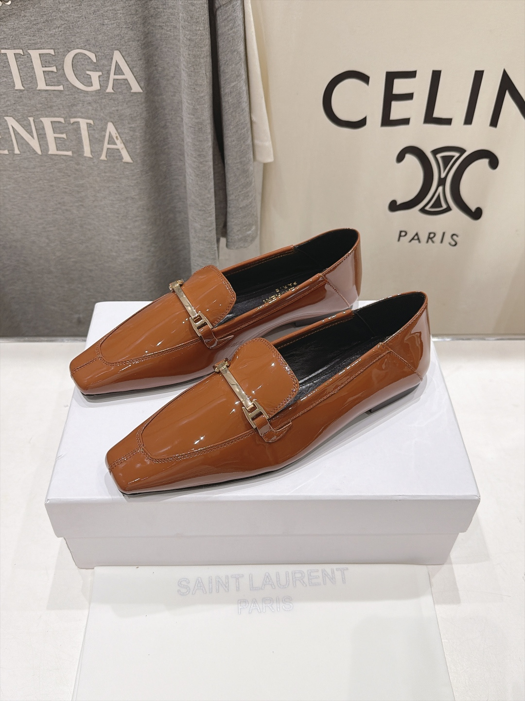 高版本出厂  SAINT LAURENT*圣罗兰F061 ysl 26ss全新走秀款玛丽珍平底鞋单鞋~可踩后跟 唯有YS