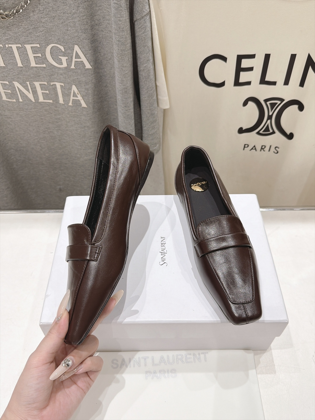 高版本出厂  SAINT LAURENT*圣罗兰F061 ysl 26ss全新走秀款玛丽珍平底鞋单鞋~ 唯有YSL最懂女
