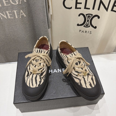 高版本出厂 Chanel* 香奈儿F015 小香2026ss最新款斑马纹系带休闲鞋 网红明星小红书狂追热推发售, 高版本出厂 Chanel* 香奈儿F015 小香2026ss最新款斑马纹系带休闲鞋 网红明星小红书狂追热推发售,