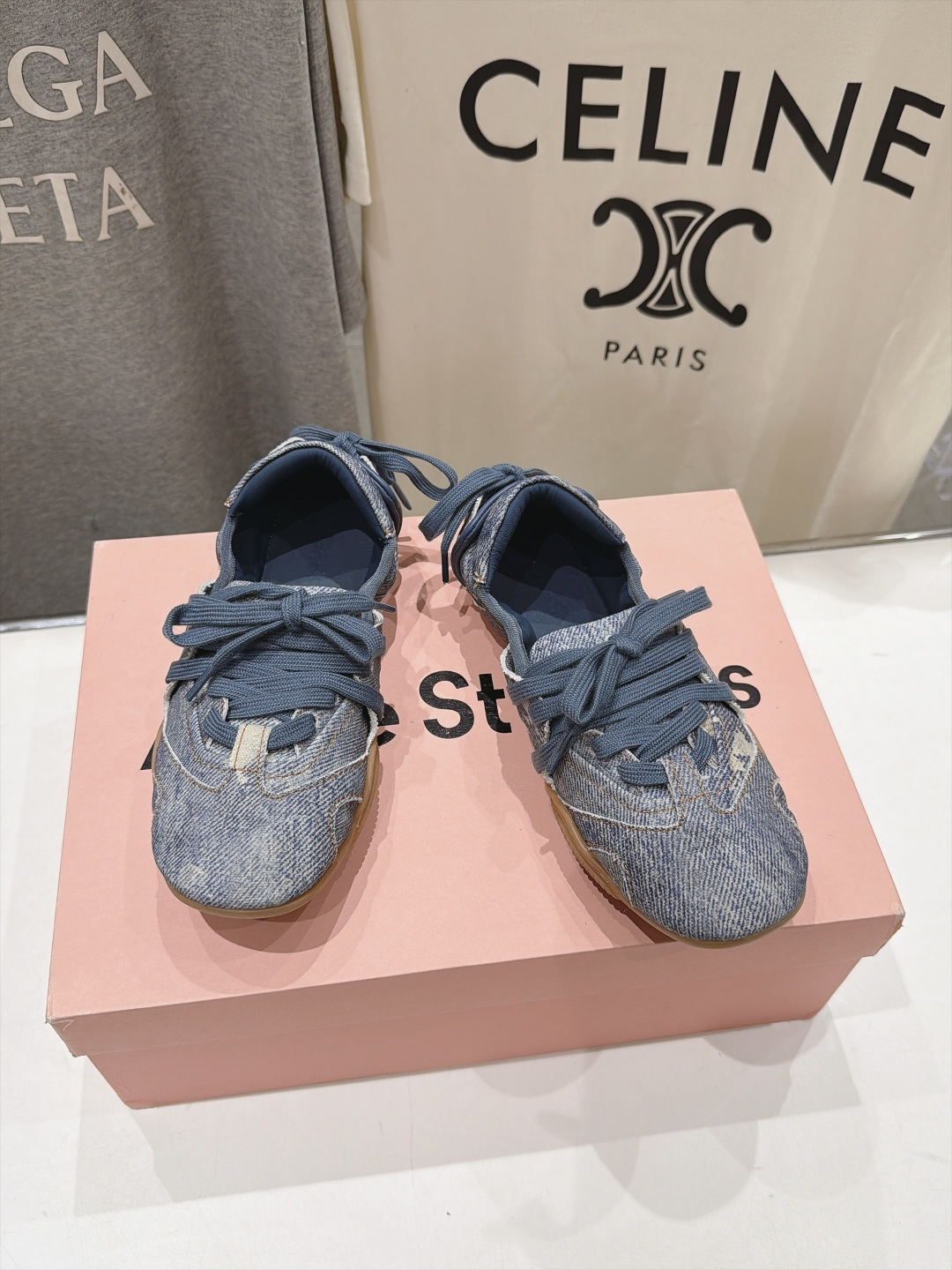 高版本出厂  Acne Studio F053 26ss新款平底慵懒风做旧休闲鞋芭蕾舞鞋  【市场顶级版本】 麂皮与亮面