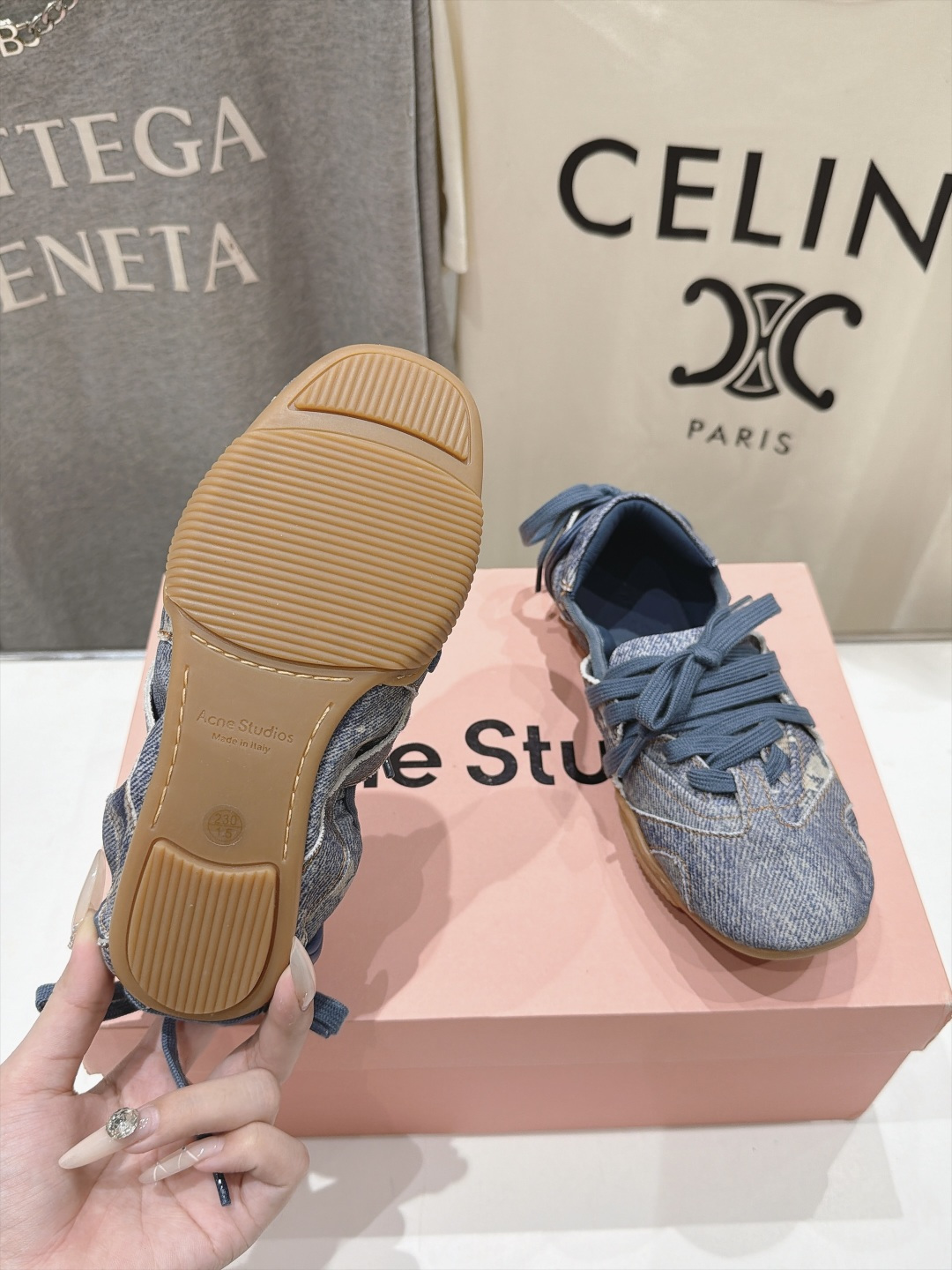 高版本出厂  Acne Studio F053 26ss新款平底慵懒风做旧休闲鞋芭蕾舞鞋  【市场顶级版本】 麂皮与亮面