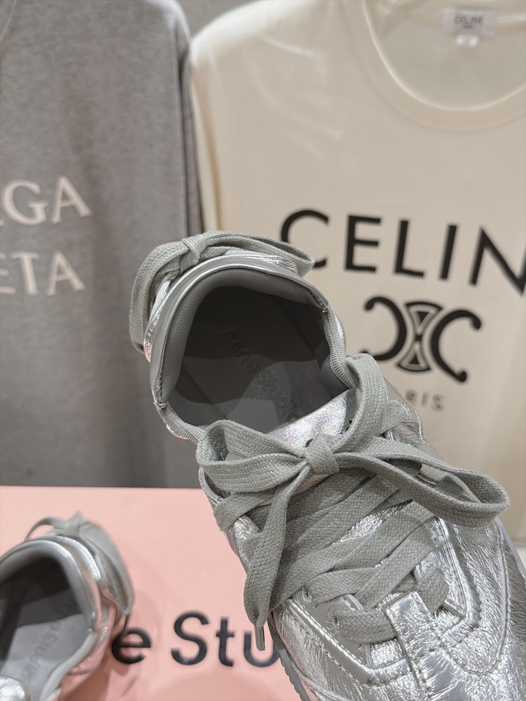 高版本出厂  Acne Studio F053 26ss新款平底慵懒风做旧休闲鞋芭蕾舞鞋  【市场顶级版本】 麂皮与亮面