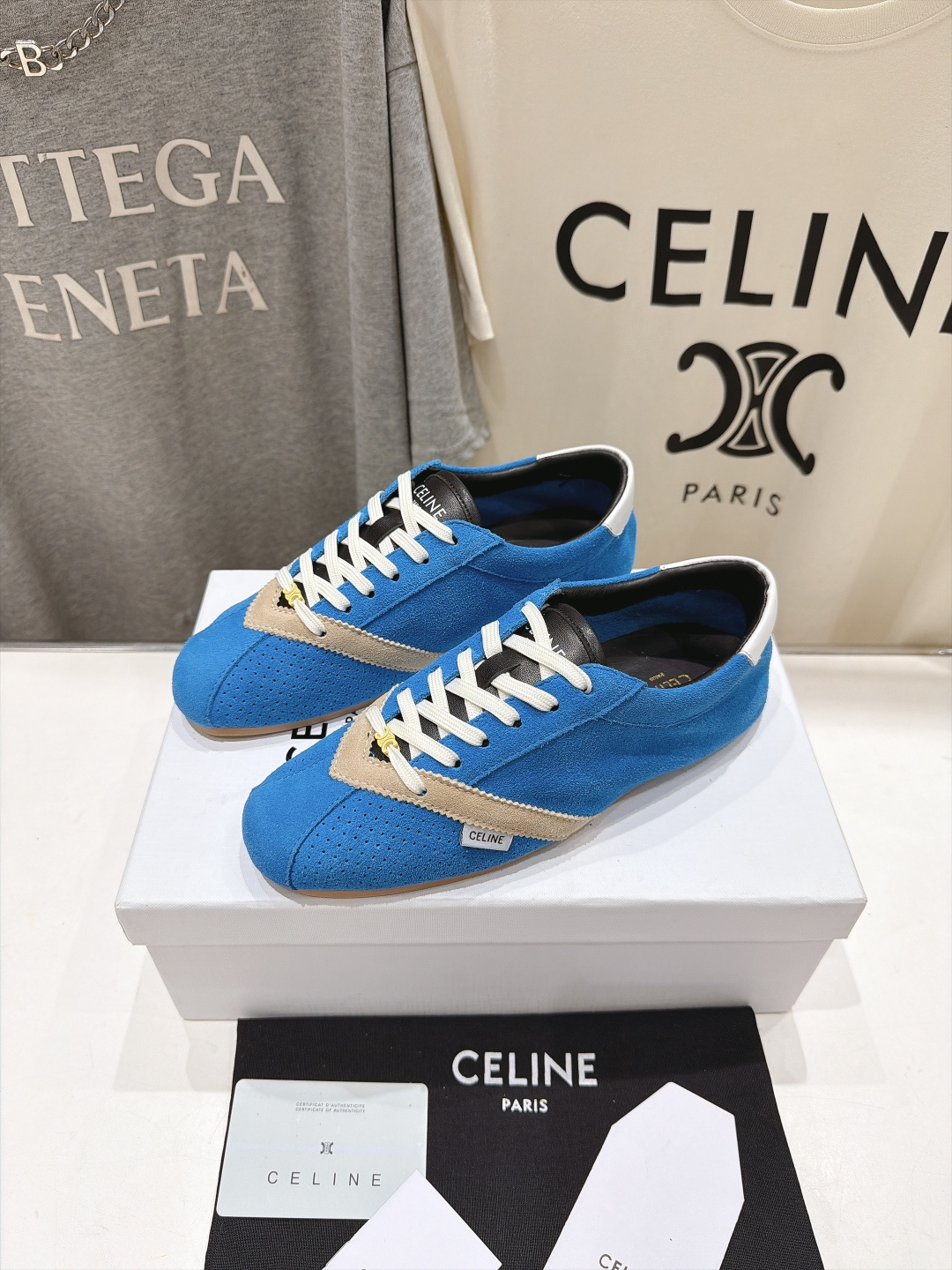 高版本出厂    Celine*思琳赛琳F037 2026ss新款系带皮面休闲鞋德训鞋阿甘鞋 小红书种草款，简单利落时髦