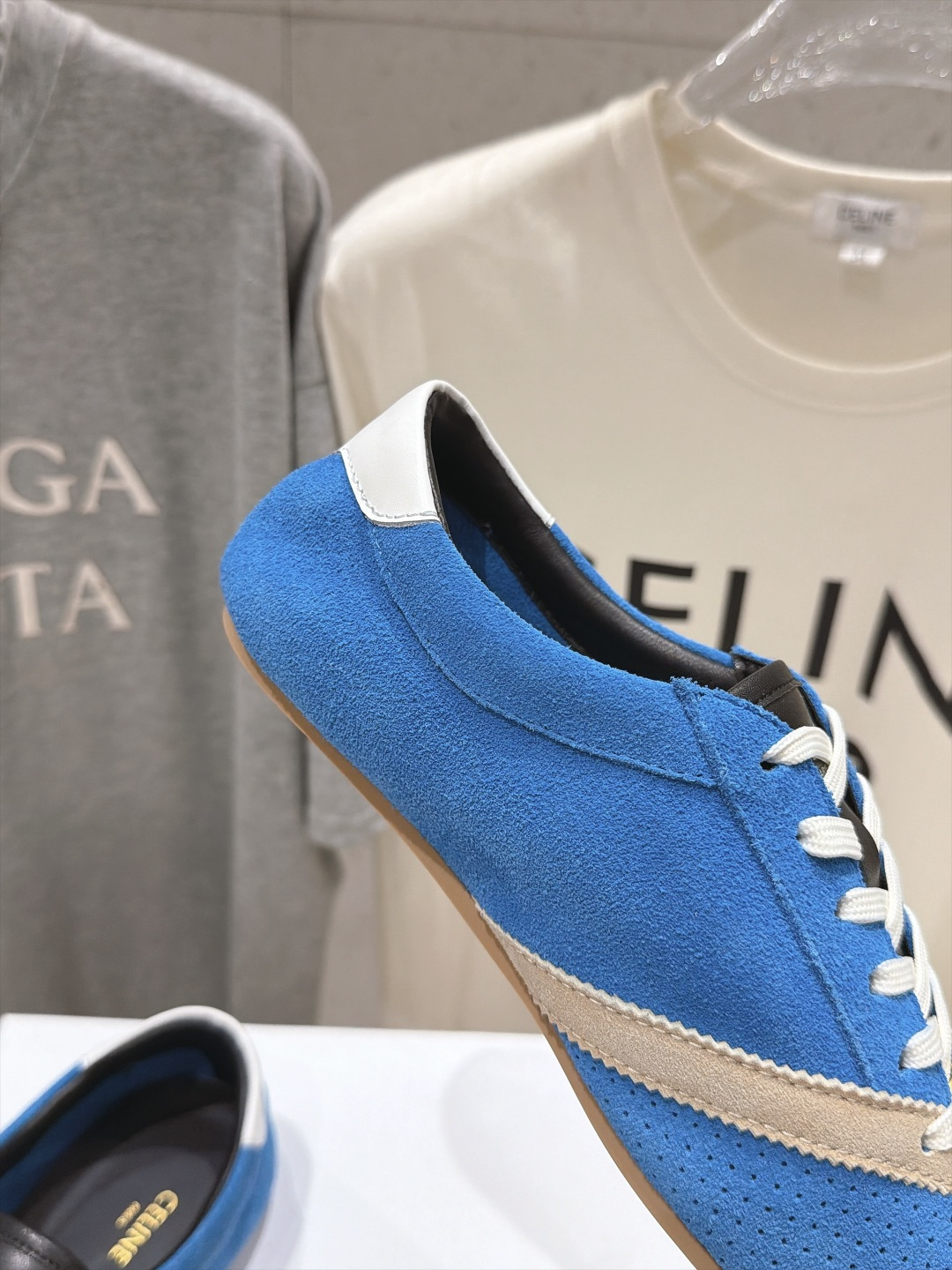 高版本出厂    Celine*思琳赛琳F037 2026ss新款系带皮面休闲鞋德训鞋阿甘鞋 小红书种草款，简单利落时髦