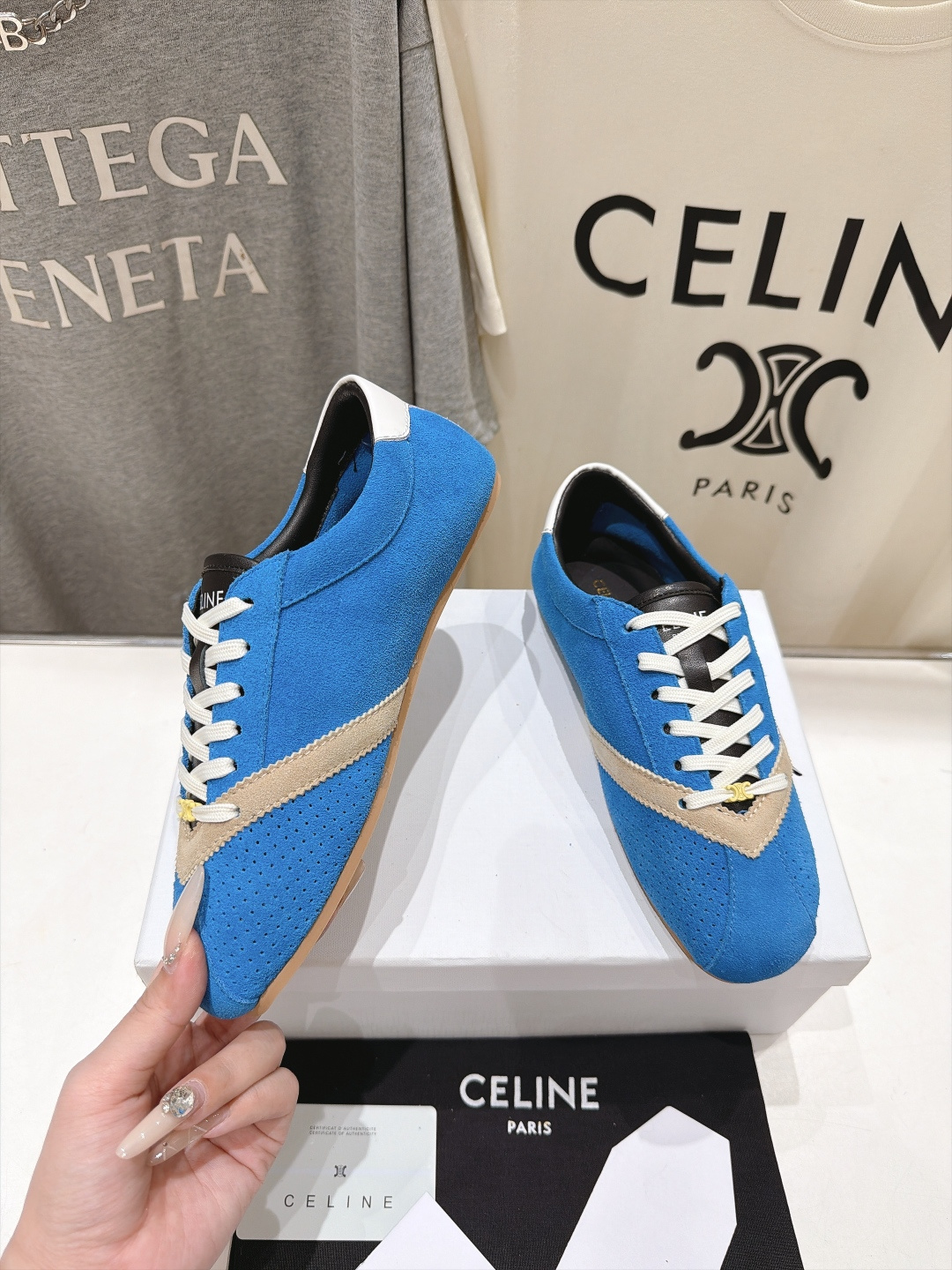 高版本出厂    Celine*思琳赛琳F037 2026ss新款系带皮面休闲鞋德训鞋阿甘鞋 小红书种草款，简单利落时髦