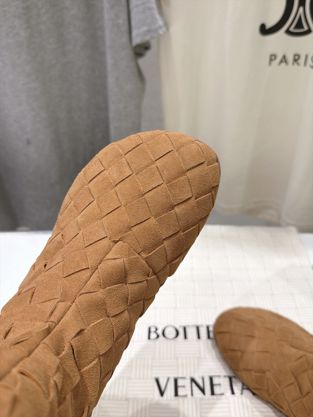 高版本出厂  Bottega Veneta/BV F065 2026ss秋冬新款手工编织 BV Atomic 平底圆跟短