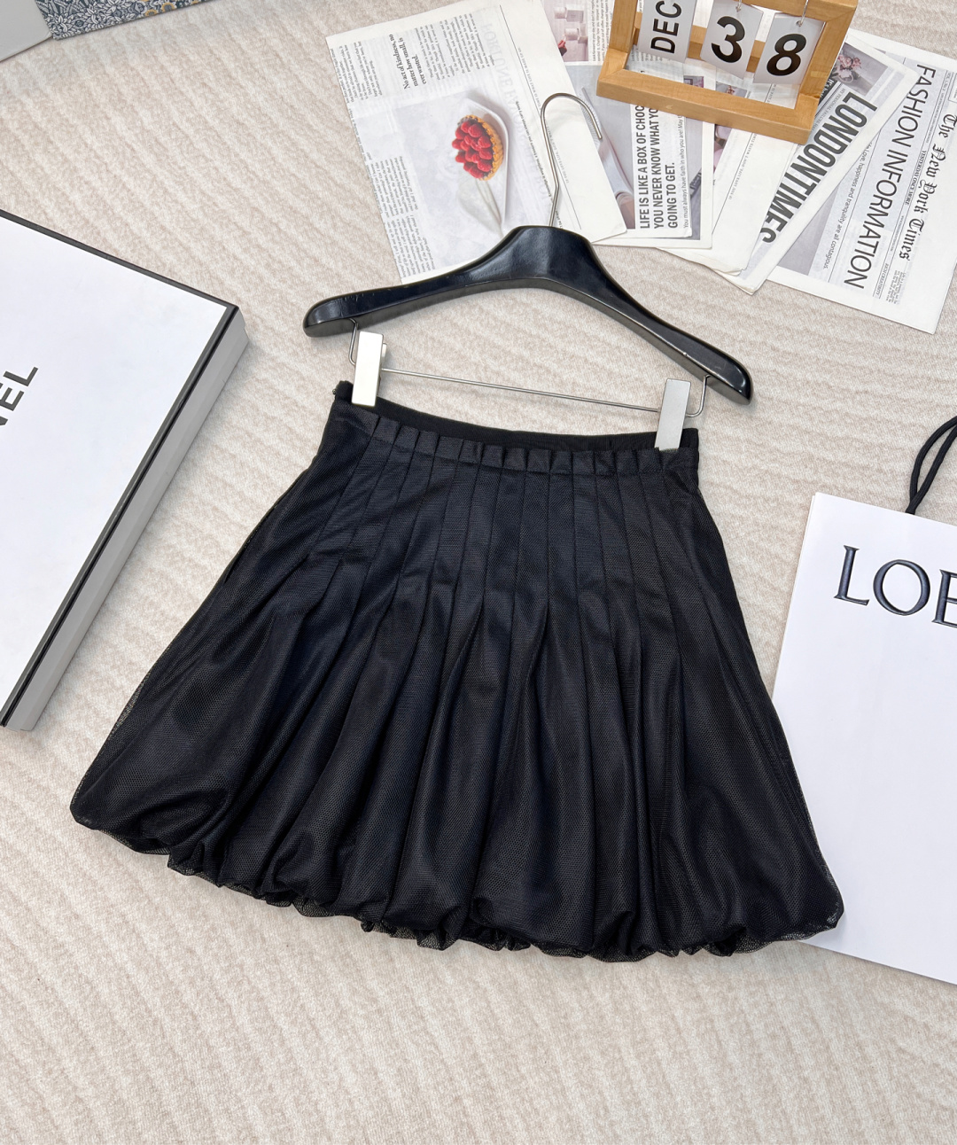 🆕Dior早春新款收腰褶皱双层短款纱裙，定制YB进口网纱材质 飘逸动人 亲肤透气 双层短款纱裙版型 外层