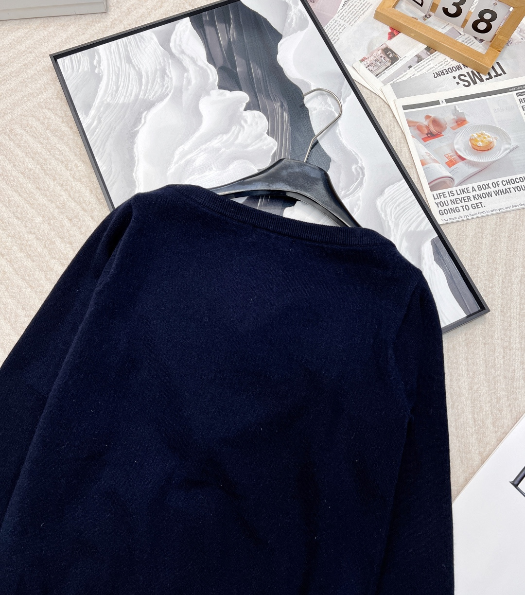 🆕Miumiu25Ss早春新款 微标羊毛一字肩长袖上衣丨⚠独家yb开发！高版出品！miu家一如既往的高级