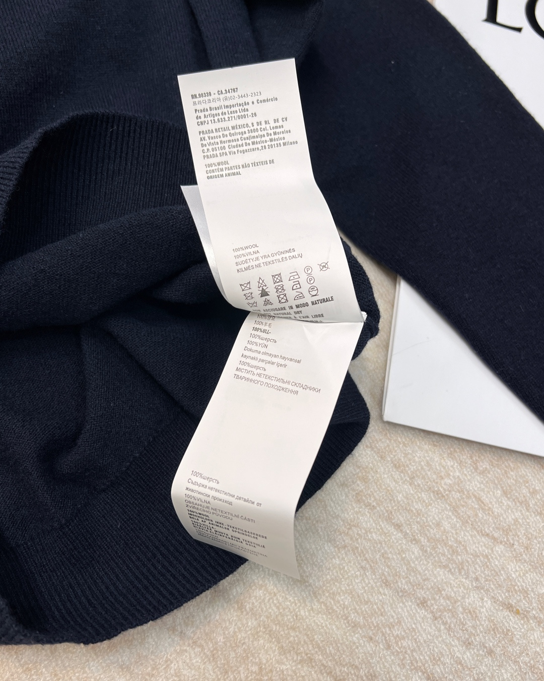 🆕Miumiu25Ss早春新款 微标羊毛一字肩长袖上衣丨⚠独家yb开发！高版出品！miu家一如既往的高级