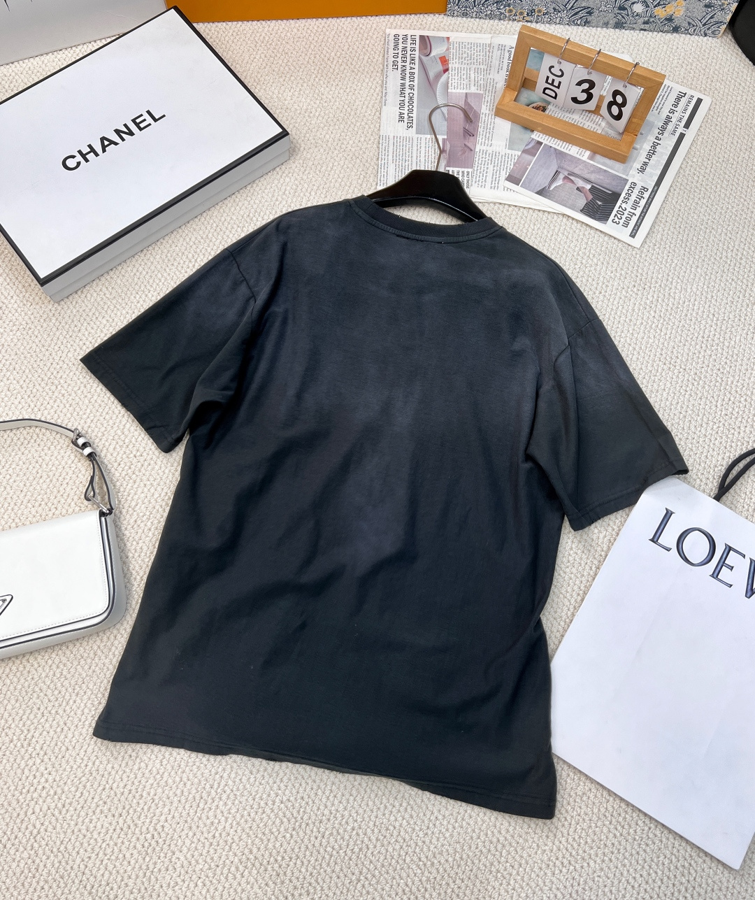 🆕夏季新款 Acne经典1996斯德哥尔摩做旧短袖T恤，水洗黑，领口磨破工艺，做旧复古印花，超薄棉面料，