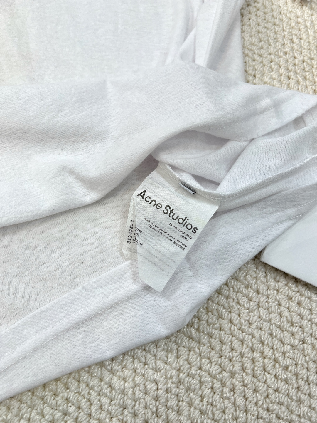 🆕夏季新款 Acne经典1996斯德哥尔摩做旧短袖T恤，水洗黑，领口磨破工艺，做旧复古印花，超薄棉面料，