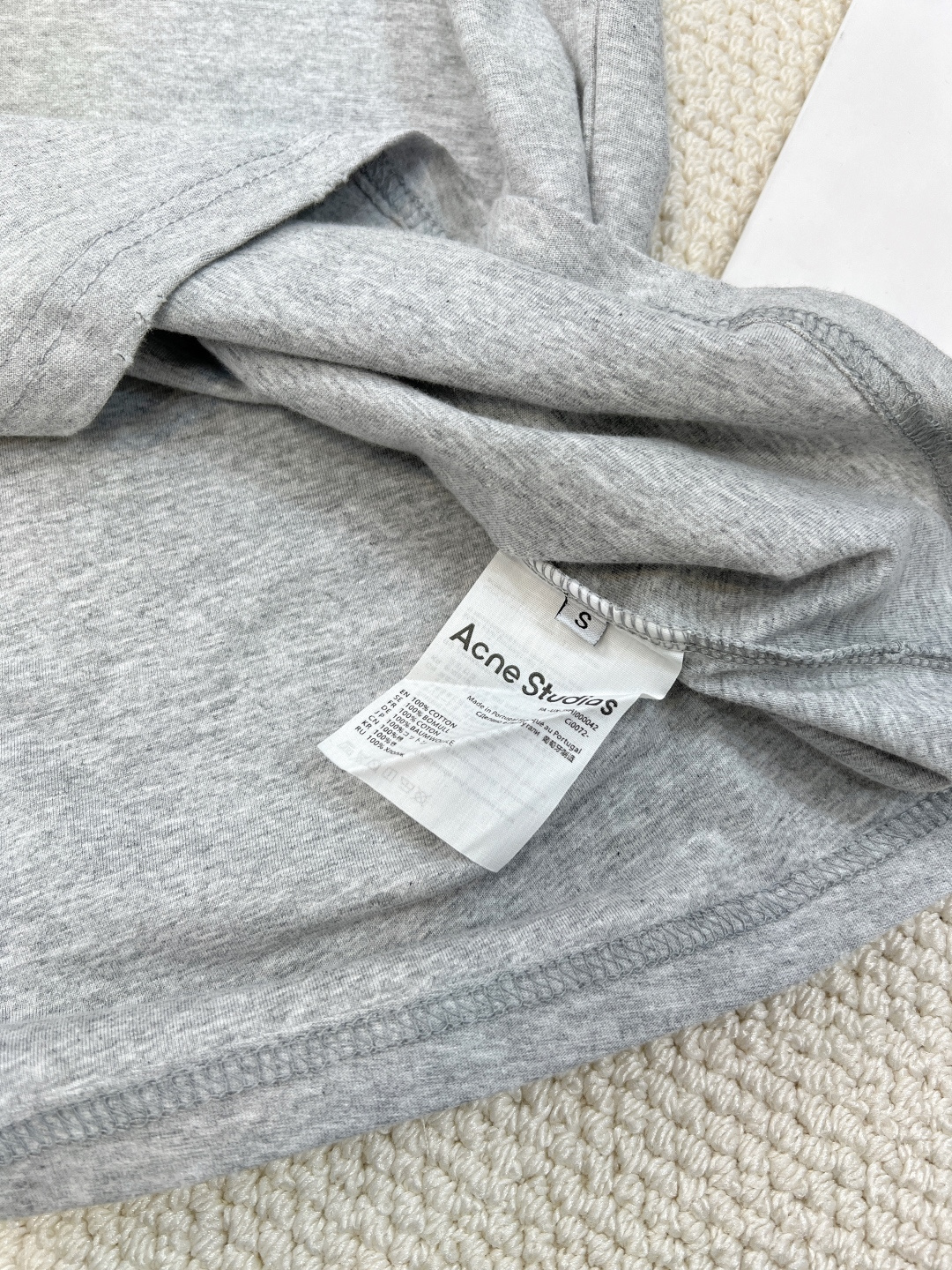 🆕夏季新款 Acne经典1996斯德哥尔摩做旧短袖T恤，水洗黑，领口磨破工艺，做旧复古印花，超薄棉面料，