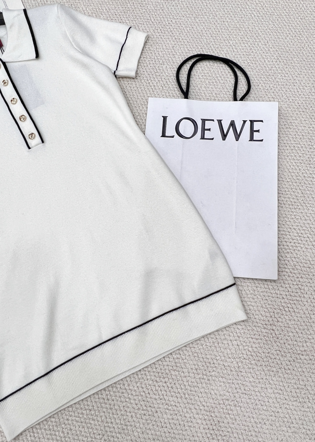 🆕Gucci新款针织短袖连衣裙，定制YB全棉针织材质 舒适软糯 质感十足 翻领短袖连衣裙裁剪 领口作翻折