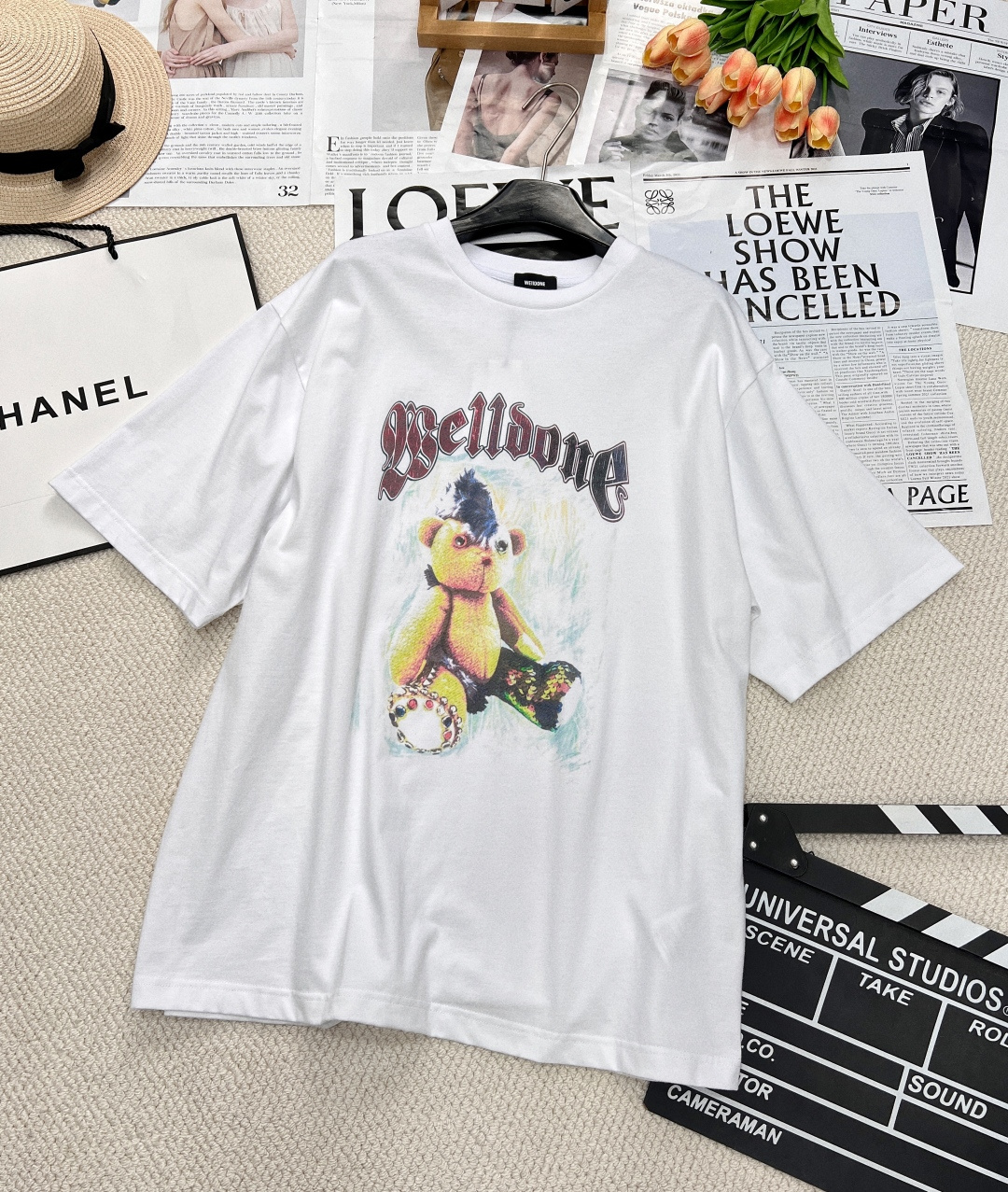 NO:317534,The new welldone counter synchronous early spring, bear T-shirt, the fabric is made of 250g double-strand pure cotton fabric. Note that it is double-stranded, and differentiates between single stocks in currency!  High-weight double yarn thread The fabric has been shaped with high temperature shrinkage to prevent deformation and shrinkage after washing!  Imported raw slurry printing, custom raw materials, and a layer of isolation on the surface to prevent sticking. Super beautiful styles are coming!  OS loose version, high-end customization!  Both male and female gods can be easily controlled. If you like, please feel free to buy the baby you like. It will look better with couples!  Size xssm, tees, t-shirt, alexander wang19860909早春新款 welldone专柜同步 小熊T恤 面料采用250g双股纯棉面料 注意是双股 区别通货单股！高克重双纱螺纹 面料经过高温缩水定型 防止洗了变形缩水！ 进口原浆印花 原材料定制 表面再加上一层隔离 防止粘毛 超级好看的款式重磅来袭！OS宽松版型 高级定制！男神女神都可以轻松驾驭 喜欢的宝贝放心入手 搭配情侣更加好看！ 尺码xssm,,tees，t-shirt,alexander wang,Women's clothing