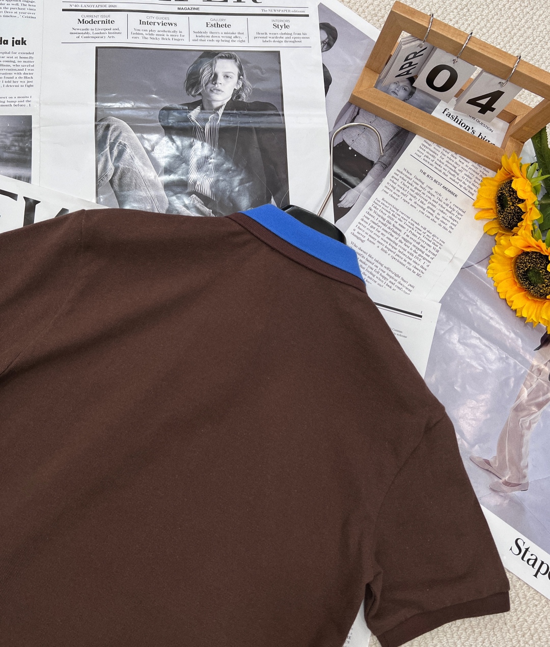 🆕MiuMiu25Ss春夏新款撞色双层领设计定位刺绣字母polo衫，定制配色罗纹领时髦又高级!纯棉刺绣字