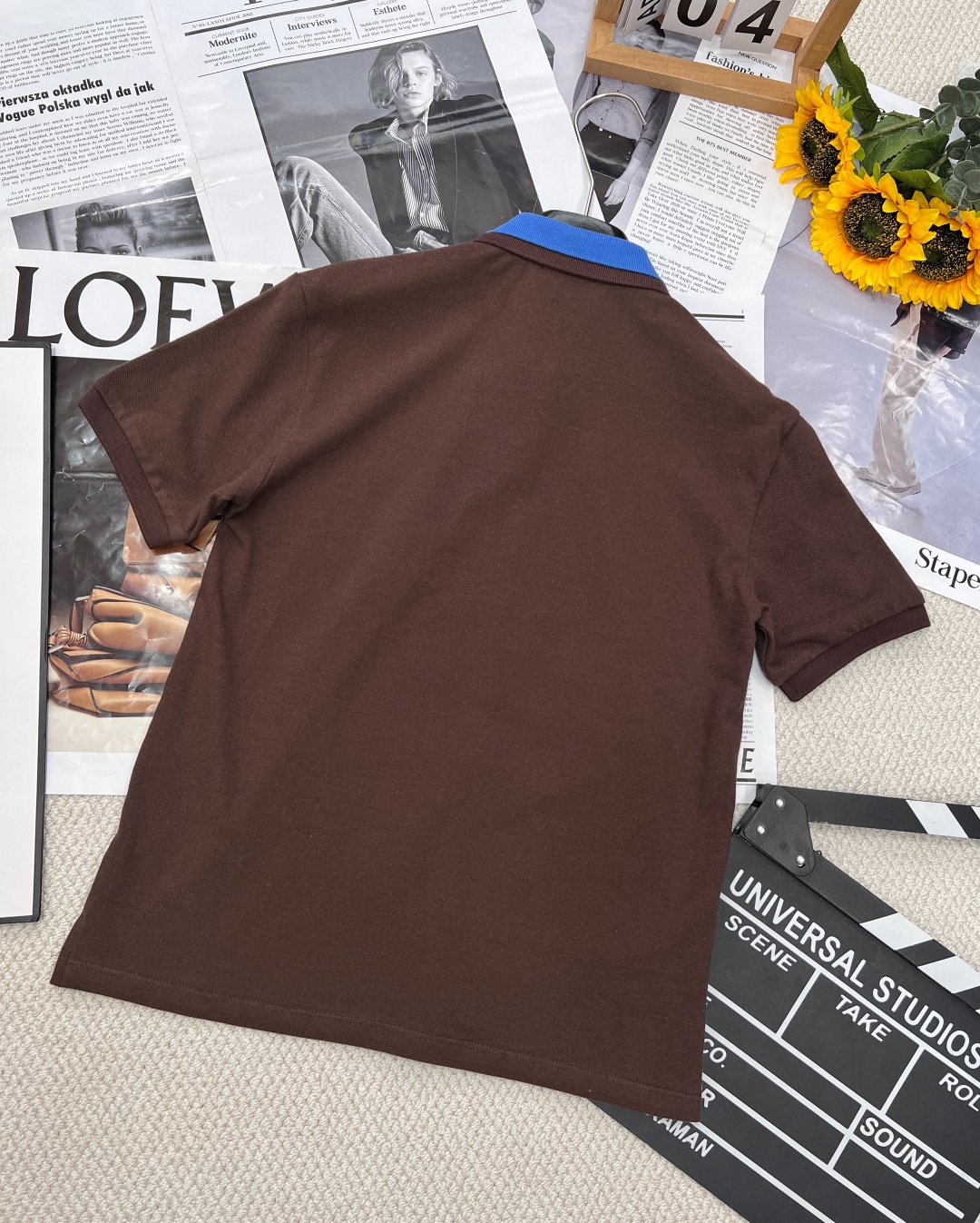 🆕MiuMiu25Ss春夏新款撞色双层领设计定位刺绣字母polo衫，定制配色罗纹领时髦又高级!纯棉刺绣字