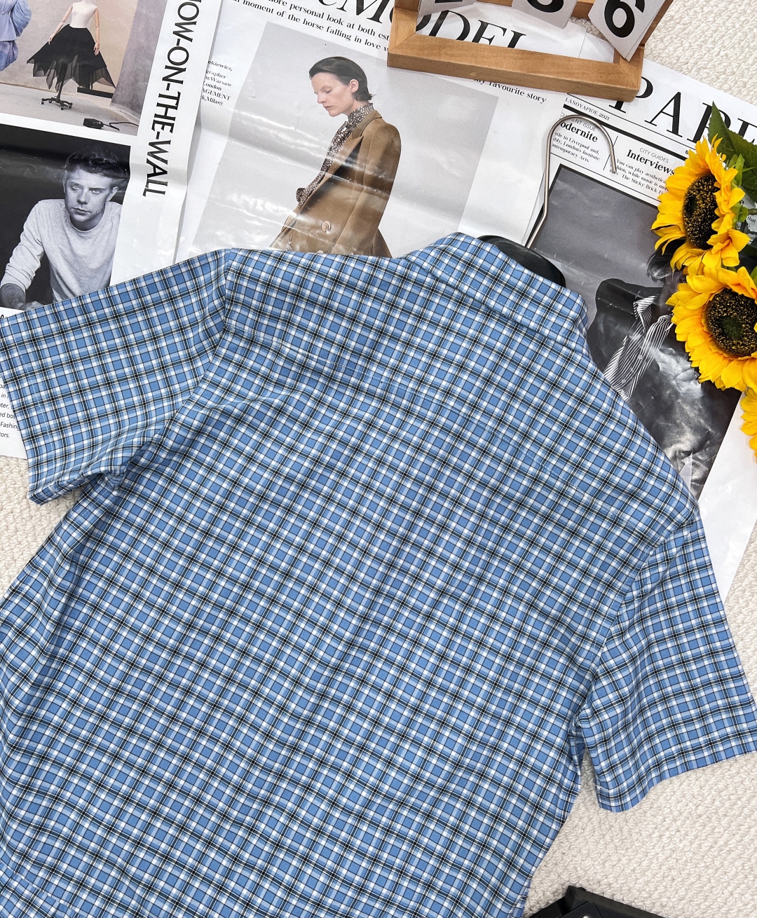 🆕MiumiuSS新款短袖百褶连衣裙，定制YB原生全棉材质 质感光泽 垂顺舒适 钮扣开襟𝑝𝑜𝑙𝑜连衣裙版