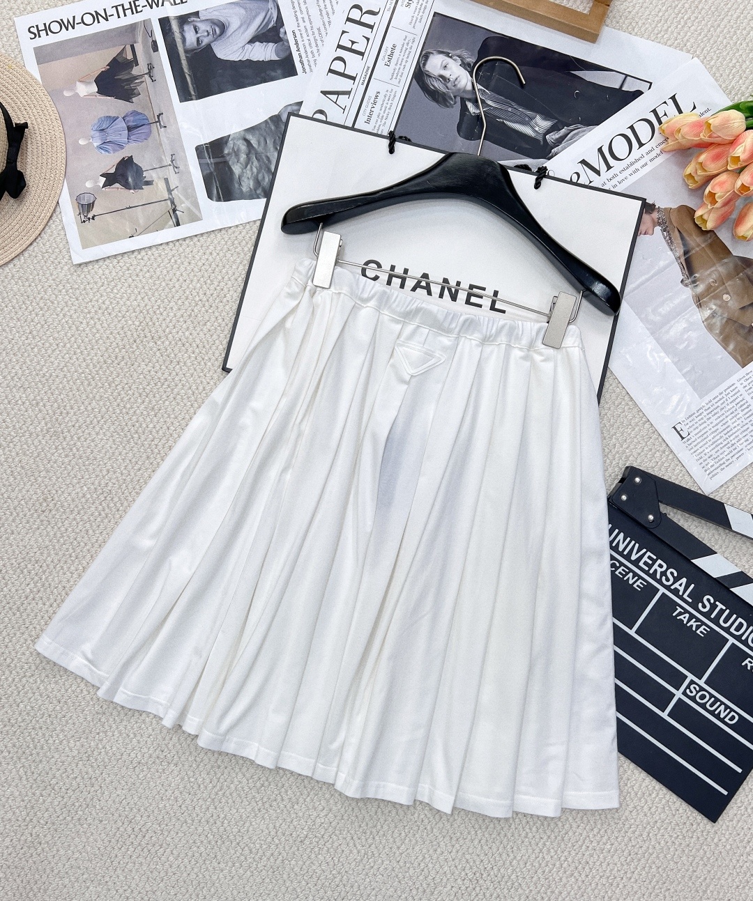 🆕Prada早春新款松紧腰百褶半裙丨高版出品!定制版型尽显高级随意感 视觉盛宴 四季必入的百搭单品 质感