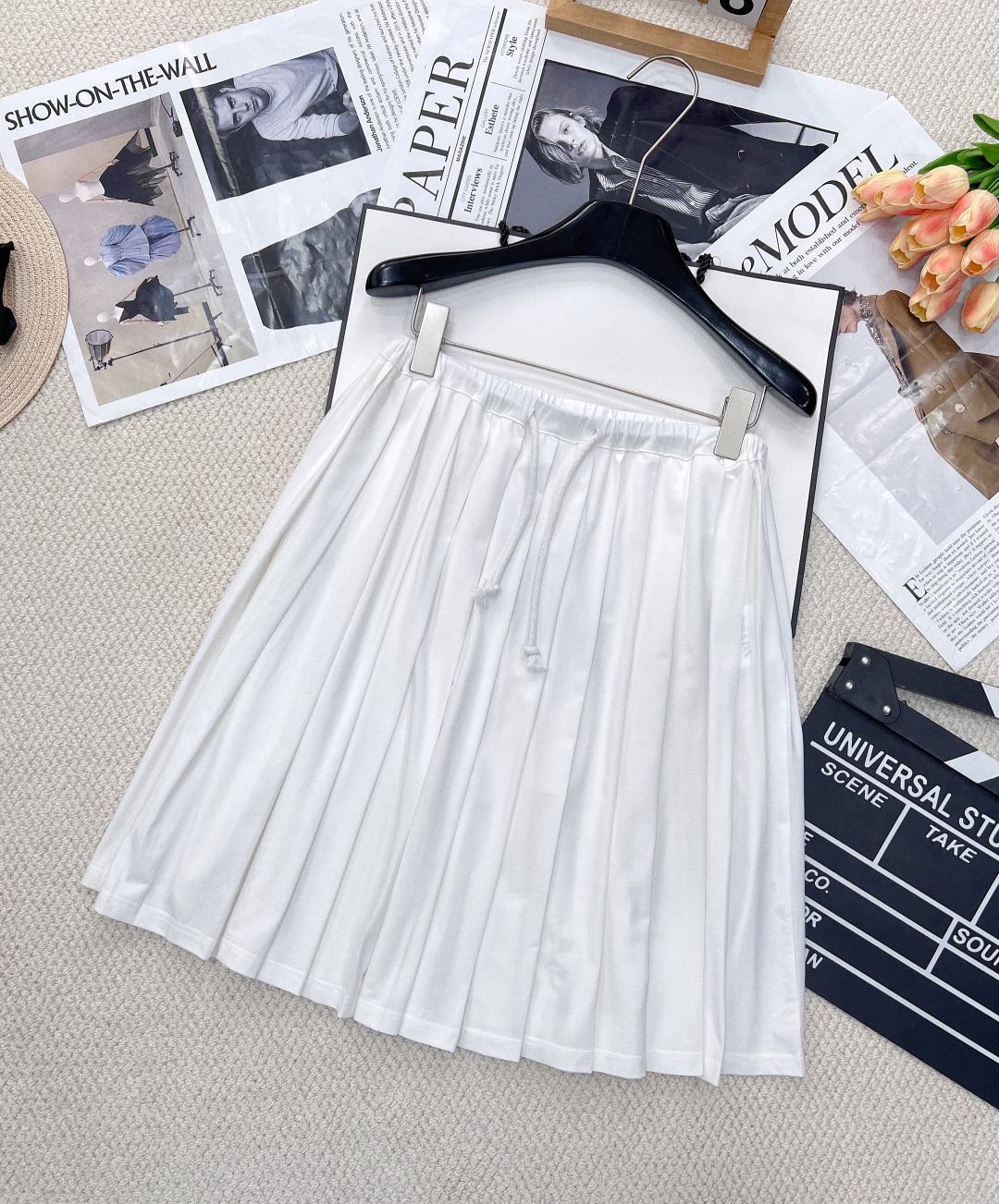 🆕Prada早春新款松紧腰百褶半裙丨高版出品！定制版型尽显高级随意感 视觉盛宴 四季必入的百搭单品 质感