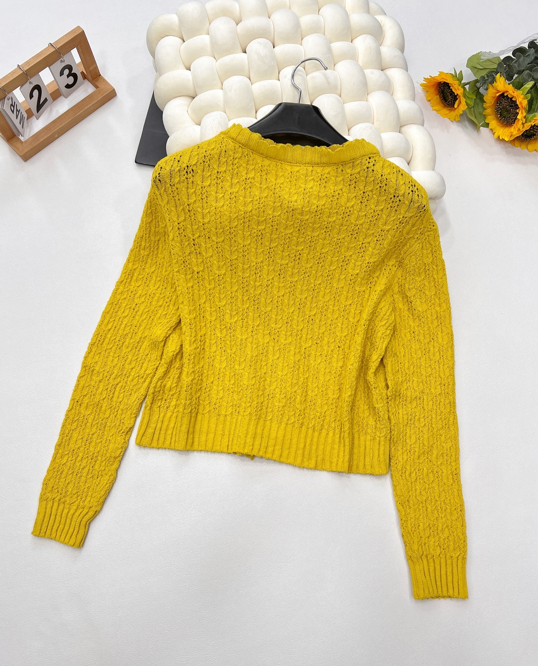 🆕Chanei25Ss早春新款褶皱花边针织开衫丨⚠独家高版出品！定制的纱线织造 柔软舒适 洋气显瘦 圆领