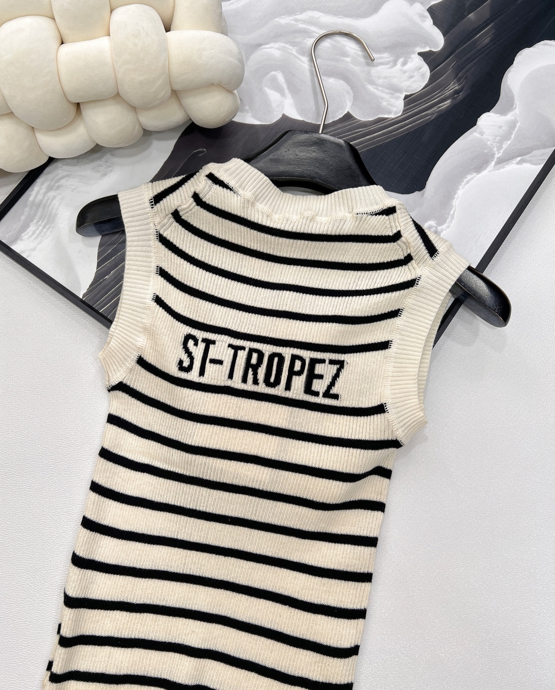 🆕Dior25Ss春夏新款条纹针织背心丨⚠独家高版出品！丝麻纱线织造 细腻肌理 柔软舒适 针织短袖裁剪 