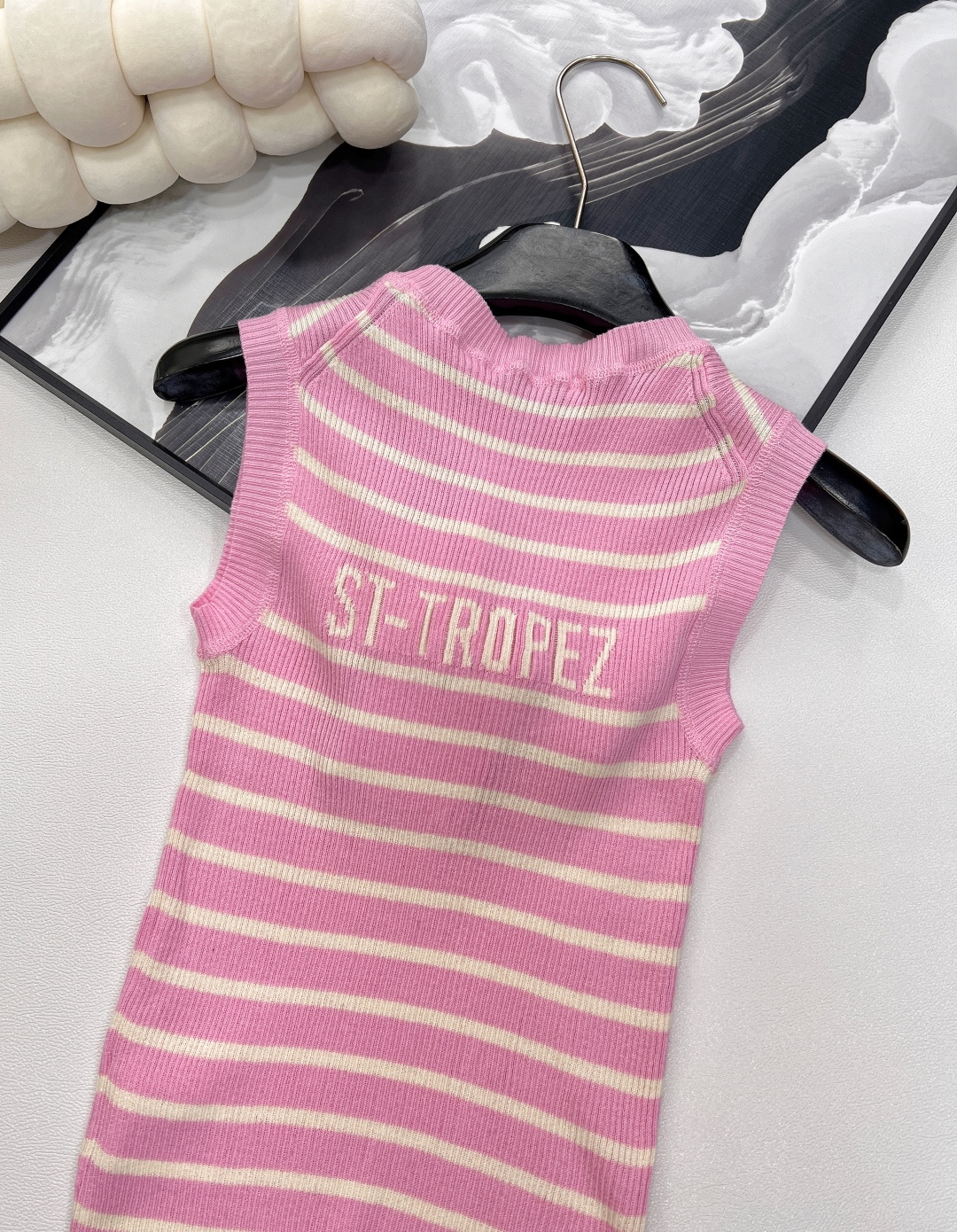 🆕Dior25Ss春夏新款条纹针织背心丨⚠独家高版出品！丝麻纱线织造 细腻肌理 柔软舒适 针织短袖裁剪 