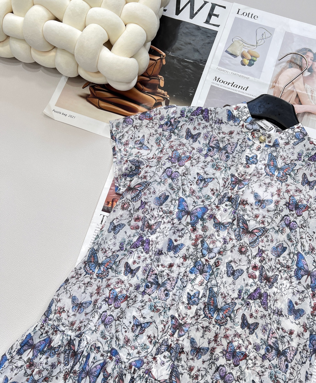 🆕DIRSS新品印花泡泡袖连衣裙，采用定制YB斜纹全棉面料，透气亲肤，带来极致舒适体验，彰显品质格调。-