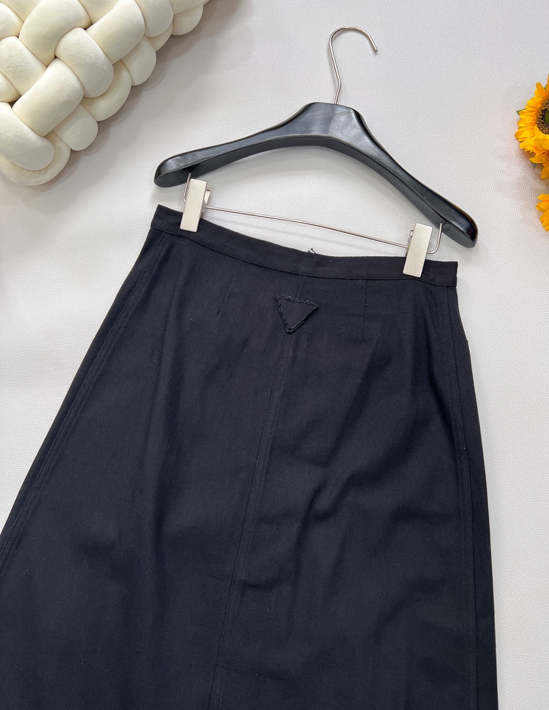 🆕Prada25Ss春夏新款单排扣棉质斜纹布半身裙丨⚠独家yb开发！高版出品！简洁大气 是超级百搭的极简