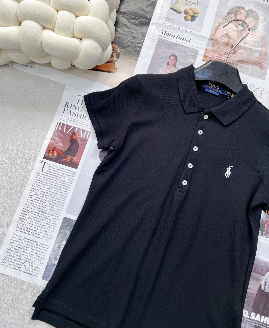 🆕Ralph Lauren拉夫劳伦5粒扣女士刺绣翻领POLO衫彰显自由活力,简洁的版型,无论是单穿还是作