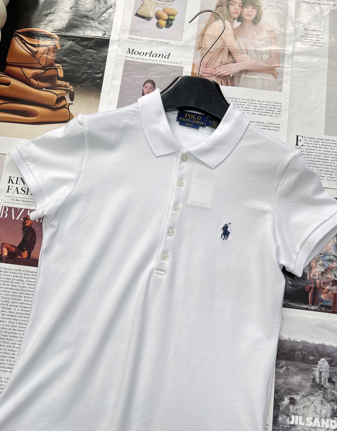 🆕Ralph Lauren拉夫劳伦5粒扣女士刺绣翻领POLO衫彰显自由活力,简洁的版型,无论是单穿还是作