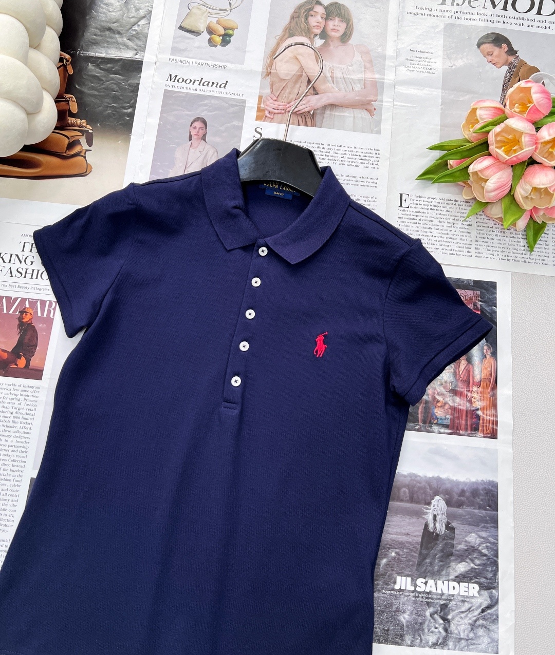 🆕Ralph Lauren拉夫劳伦5粒扣女士刺绣翻领POLO衫彰显自由活力,简洁的版型,无论是单穿还是作