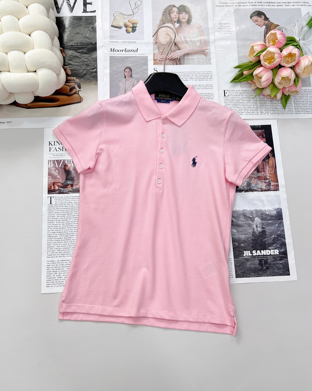 🆕Ralph Lauren拉夫劳伦5粒扣女士刺绣翻领POLO衫彰显自由活力，简洁的版型，无论是单穿还是作