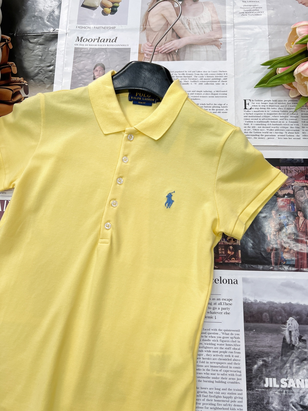 🆕Ralph Lauren拉夫劳伦5粒扣女士刺绣翻领POLO衫彰显自由活力，简洁的版型，无论是单穿还是作